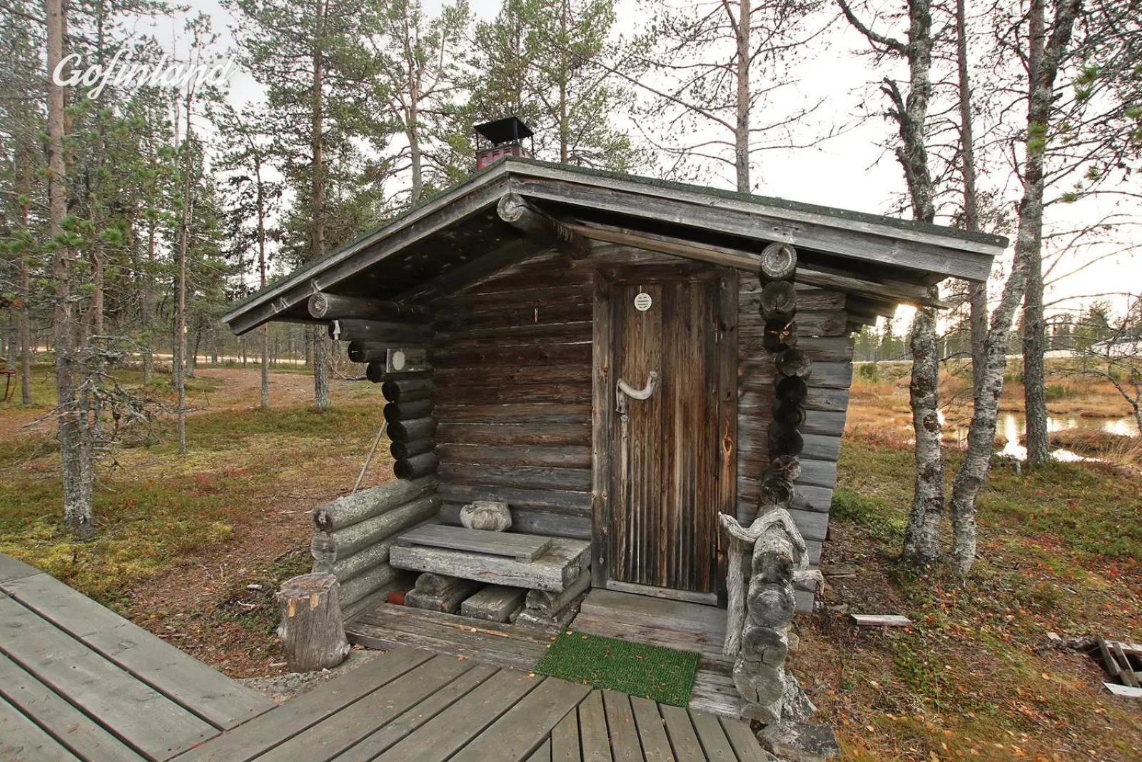 Sauna in Kuukkeli Log Houses Villa Aurora "Pupula"