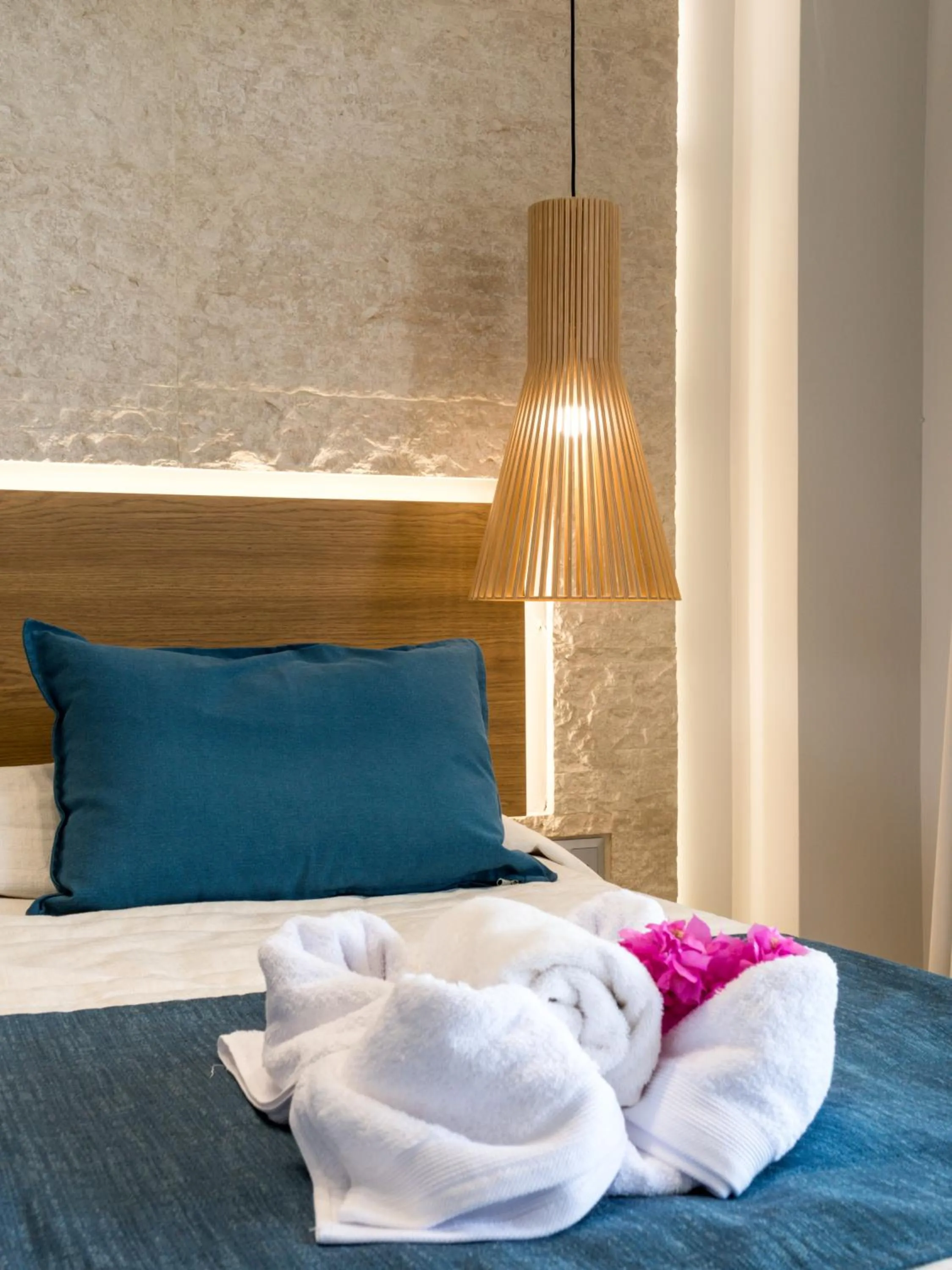 Bed in Marinos Beach Hotel