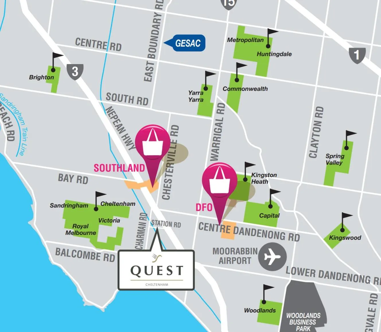 Golfcourse in Quest Cheltenham