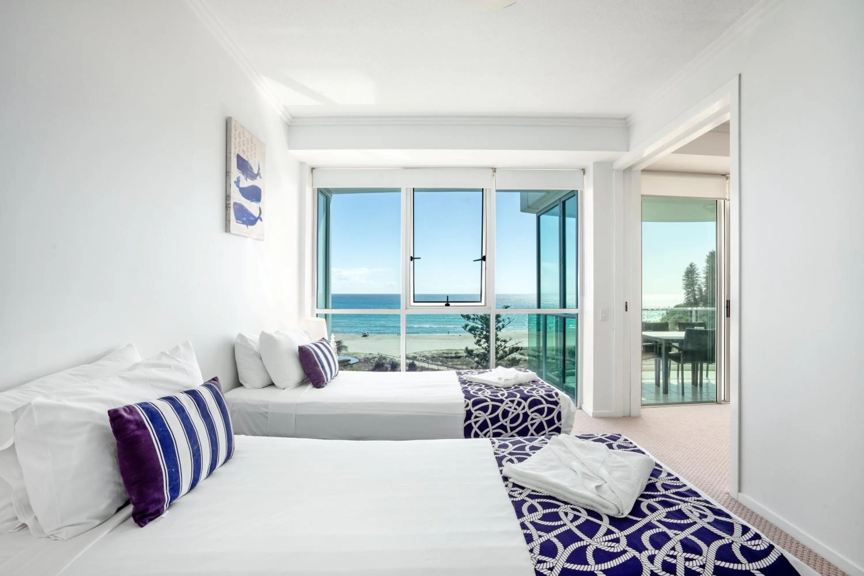 Bedroom, Bed in Reflection on the Sea