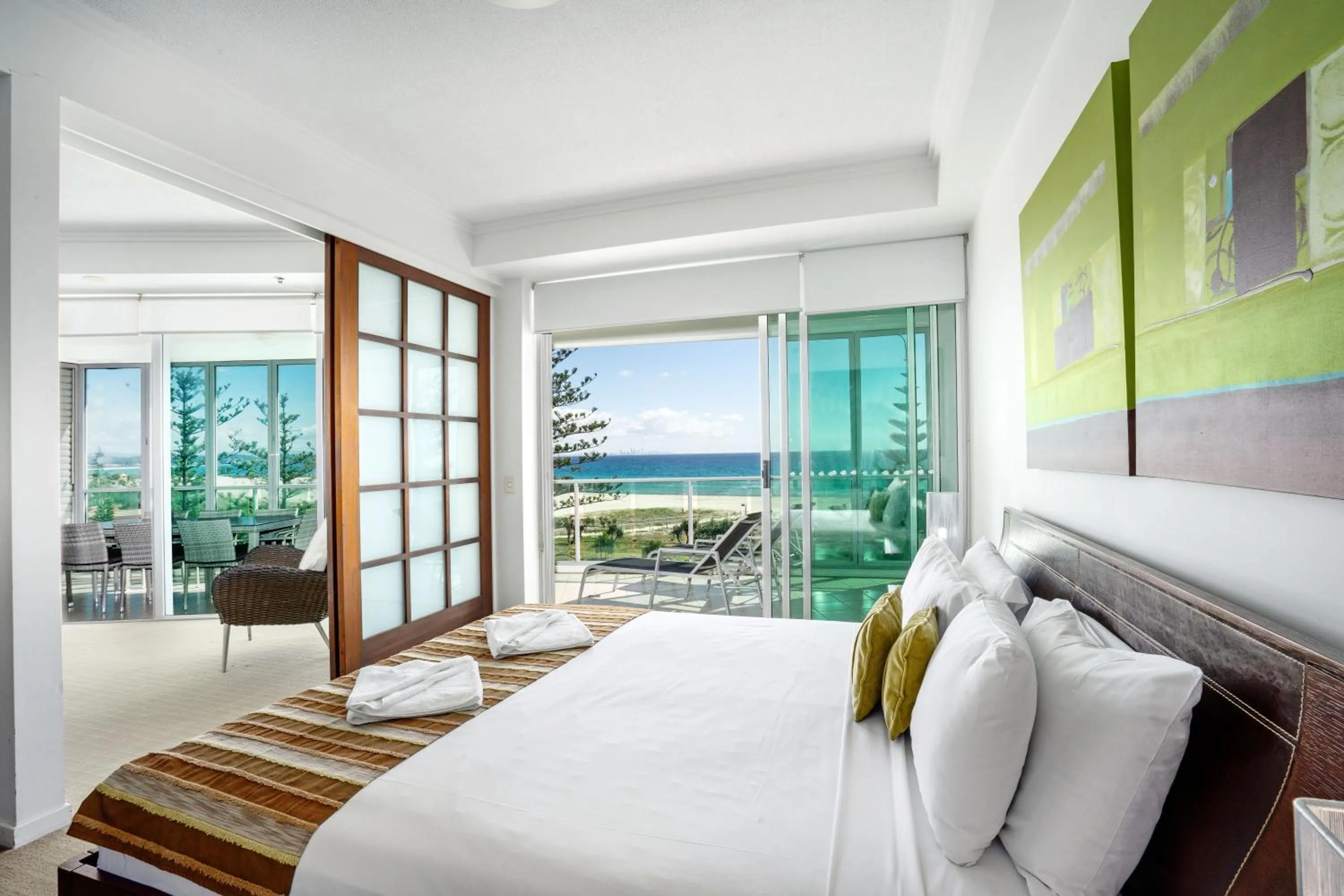 Balcony/Terrace, Bed in Reflection on the Sea