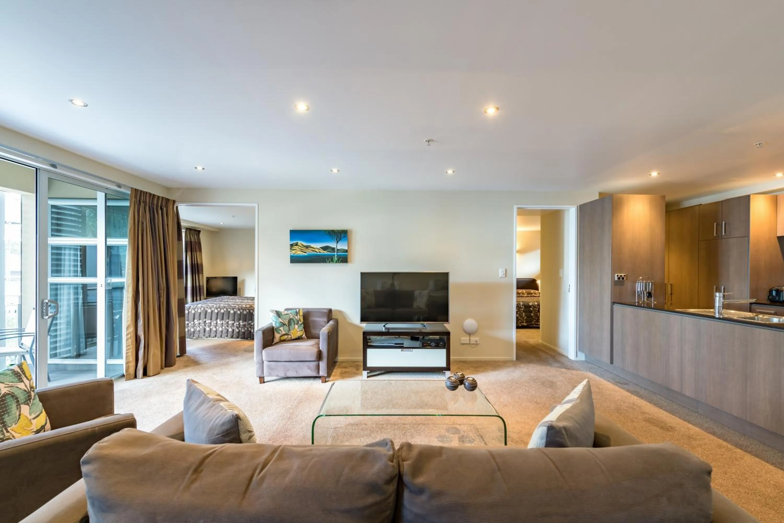 Living room in Edgewater Palms Apartments