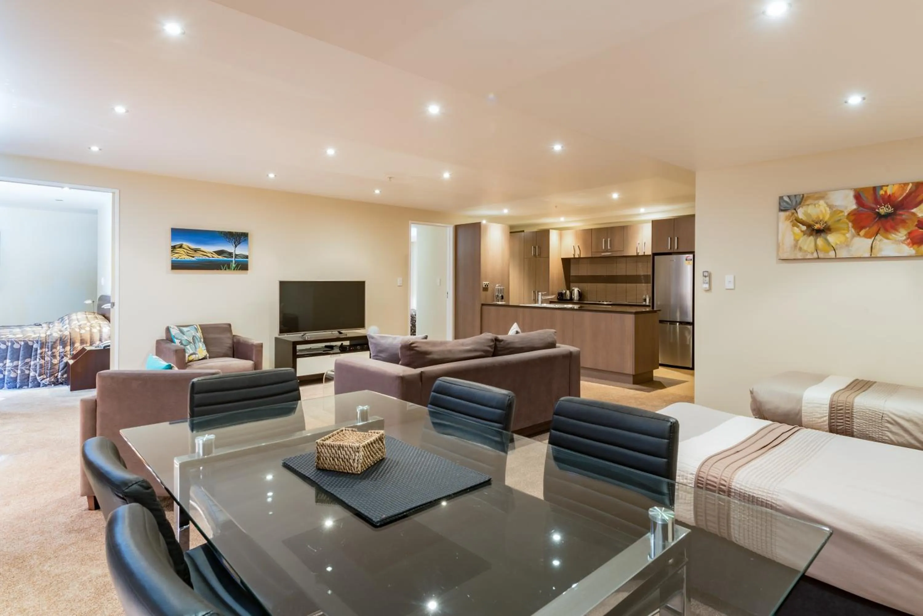 Living room in Edgewater Palms Apartments