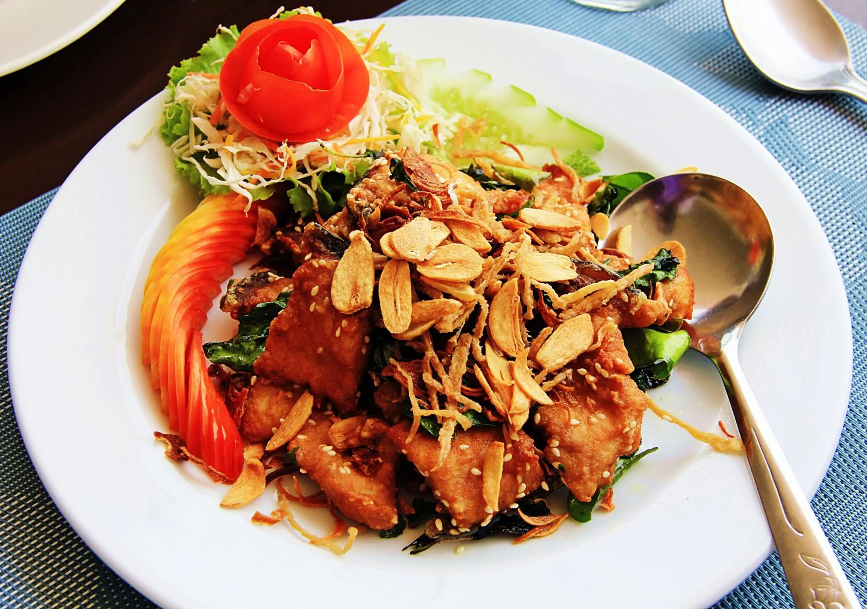 Food close-up in Namkhong Riverside