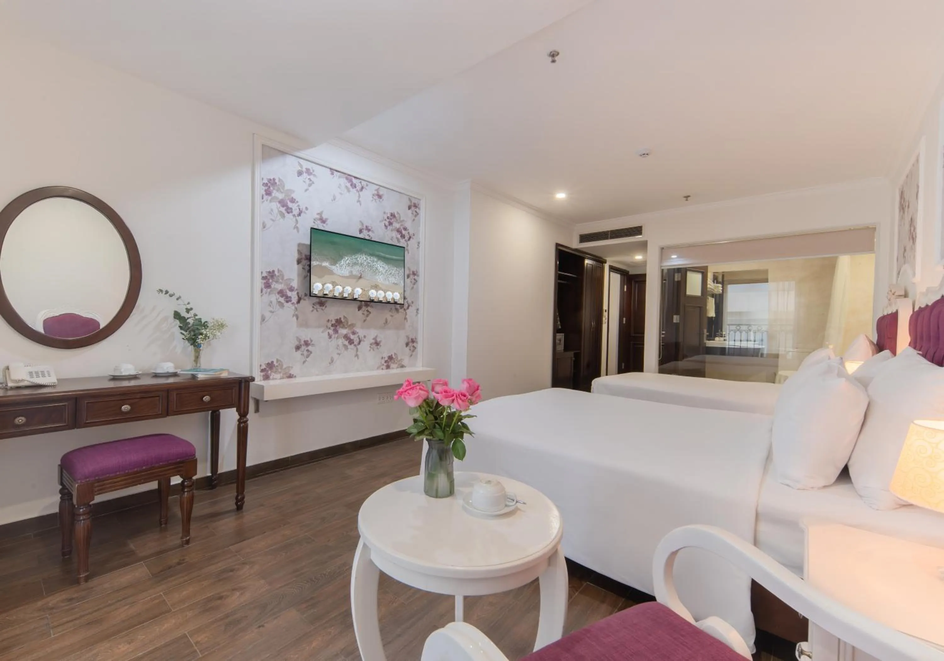 Bed in Bonjour Nha Trang Hotel