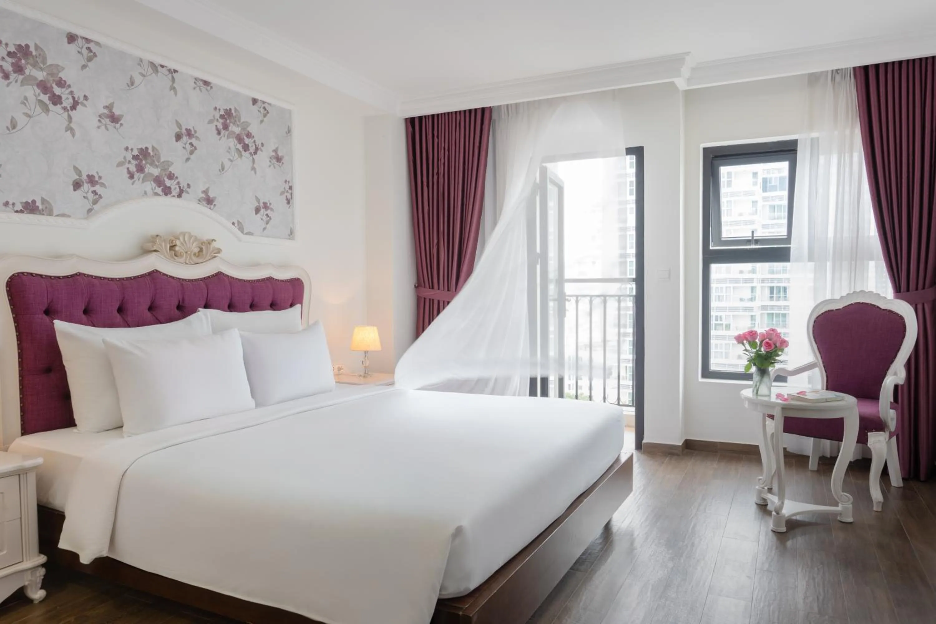 Bed in Bonjour Nha Trang Hotel