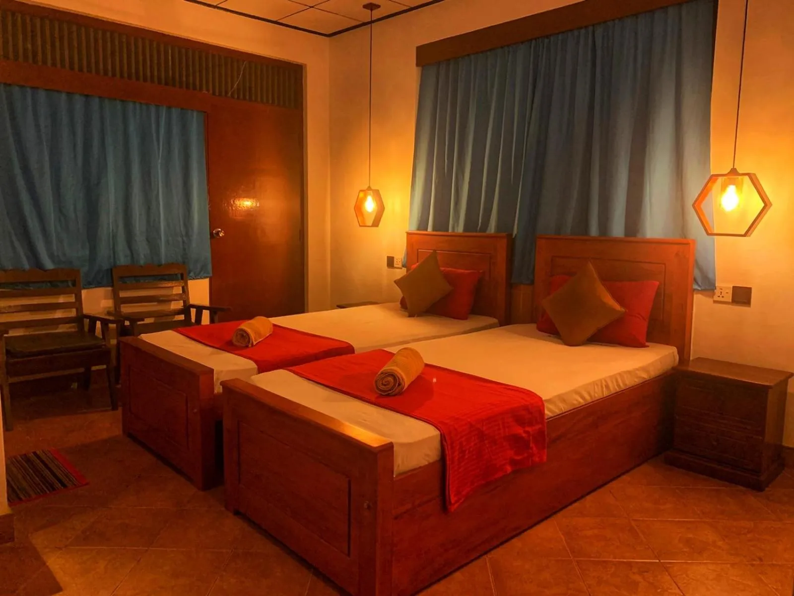 Bedroom, Bed in Guesthouse Panorama