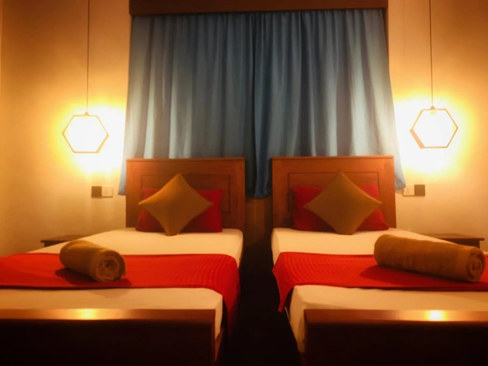 Bedroom, Bed in Guesthouse Panorama