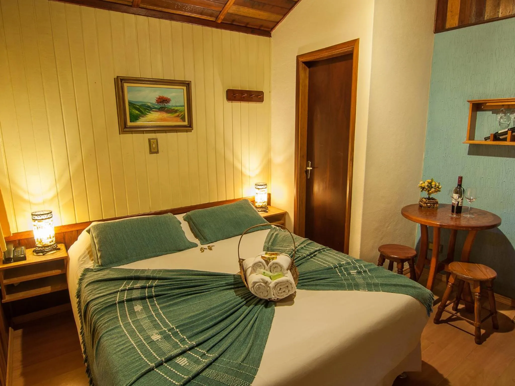 Bed in Pousada Aguia Dourada