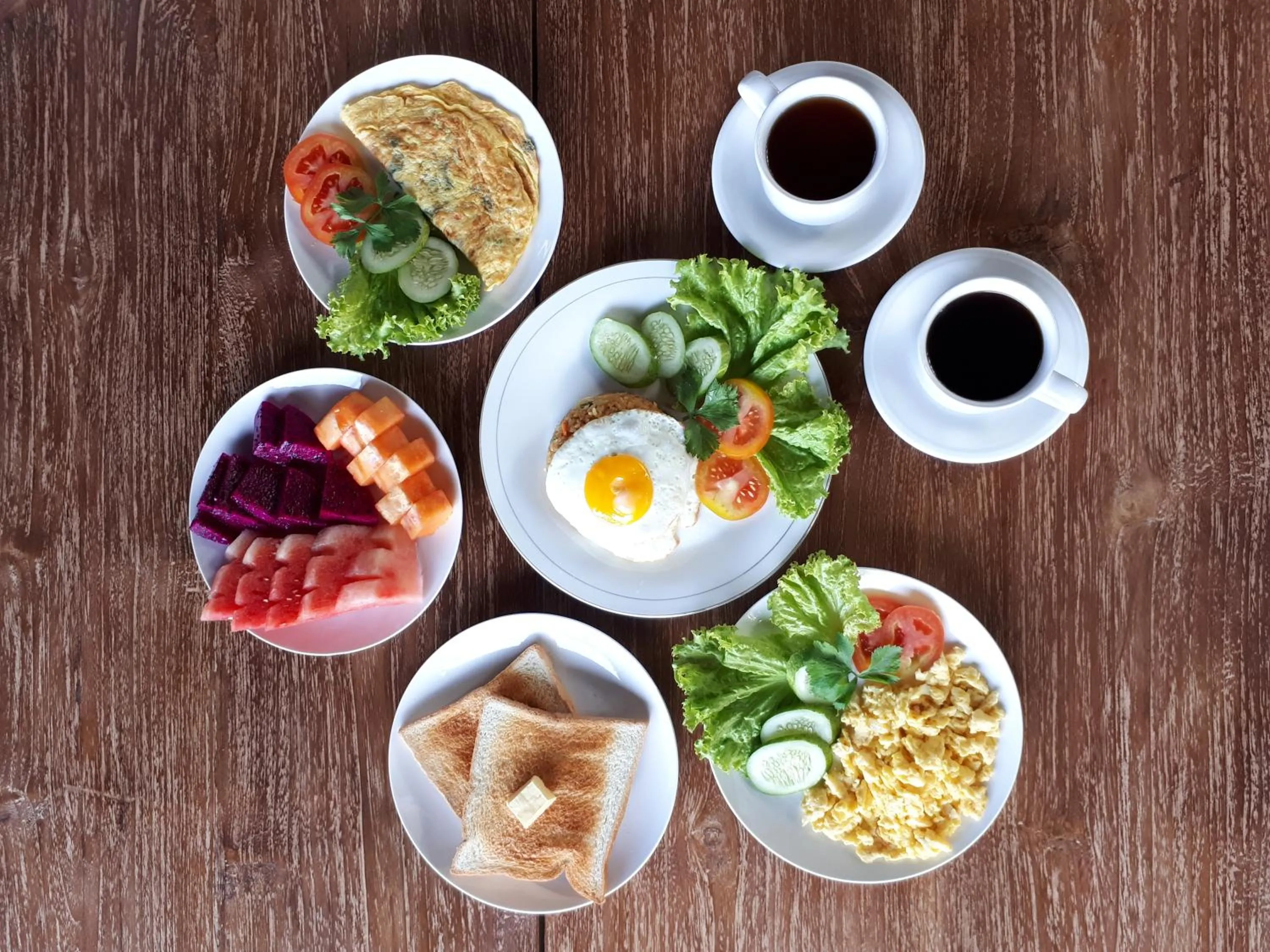 Continental breakfast in Toya Villa Ubud