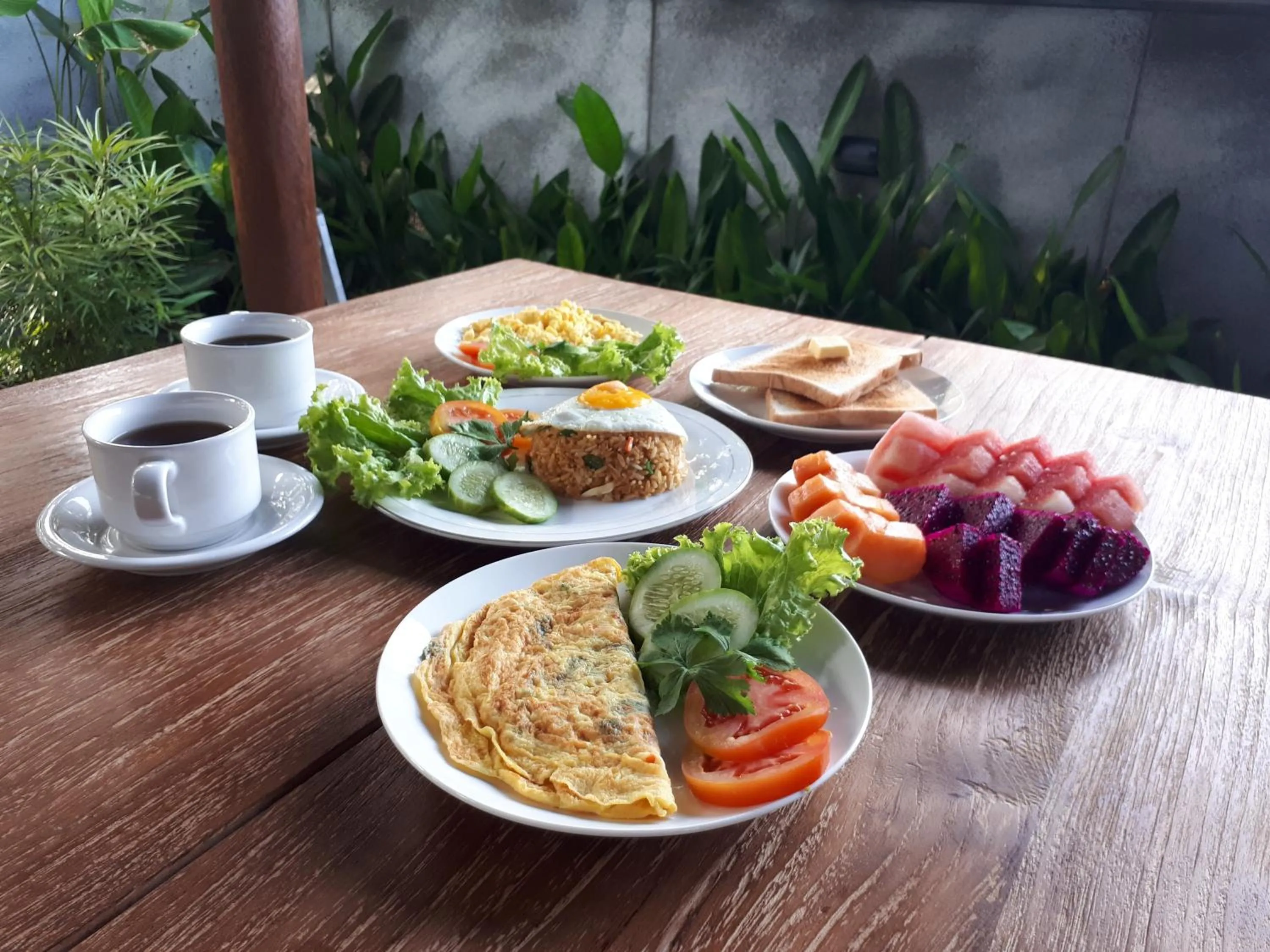 Asian breakfast in Toya Villa Ubud