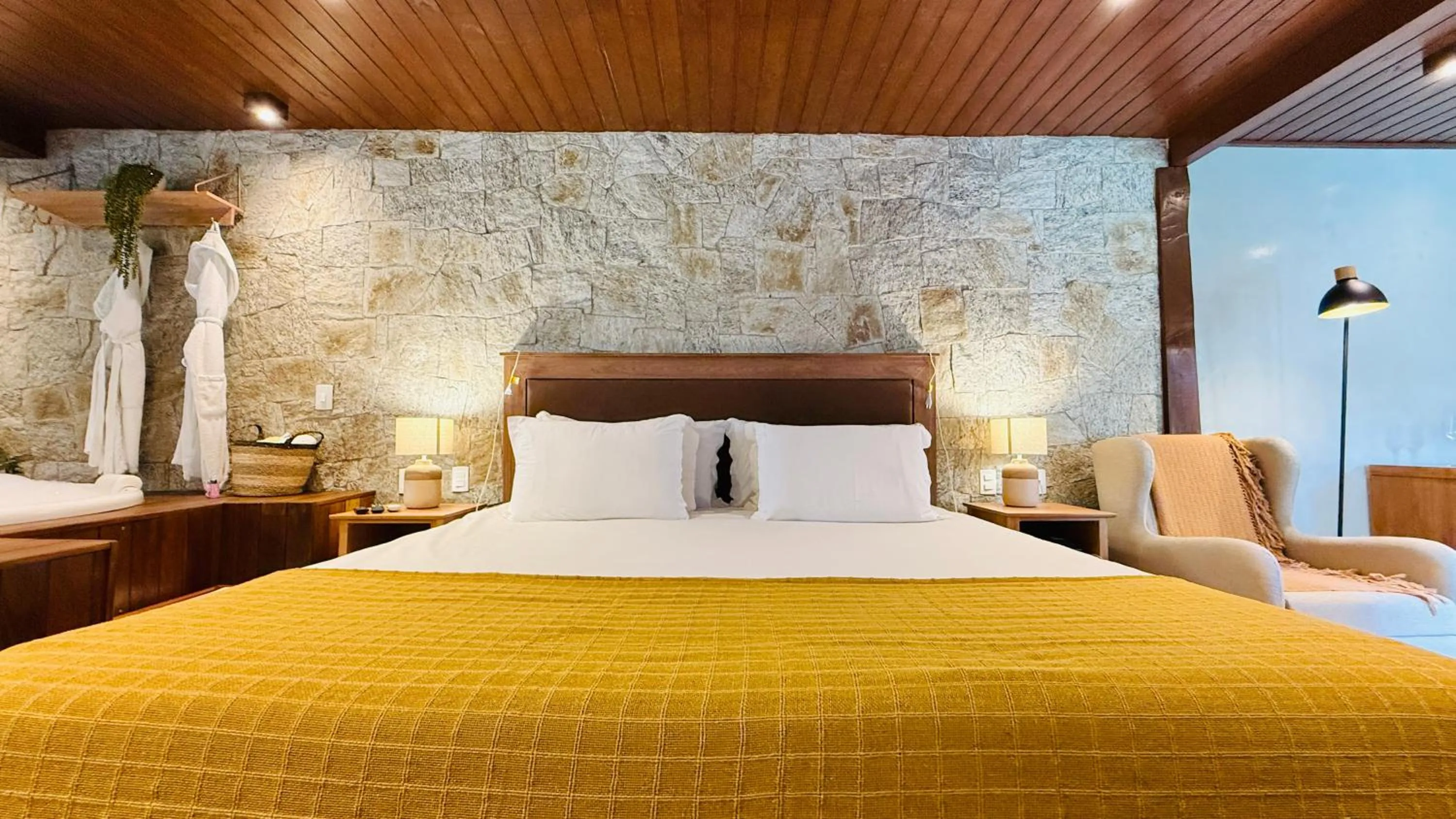 Bed in Pousada Villa D'Amore