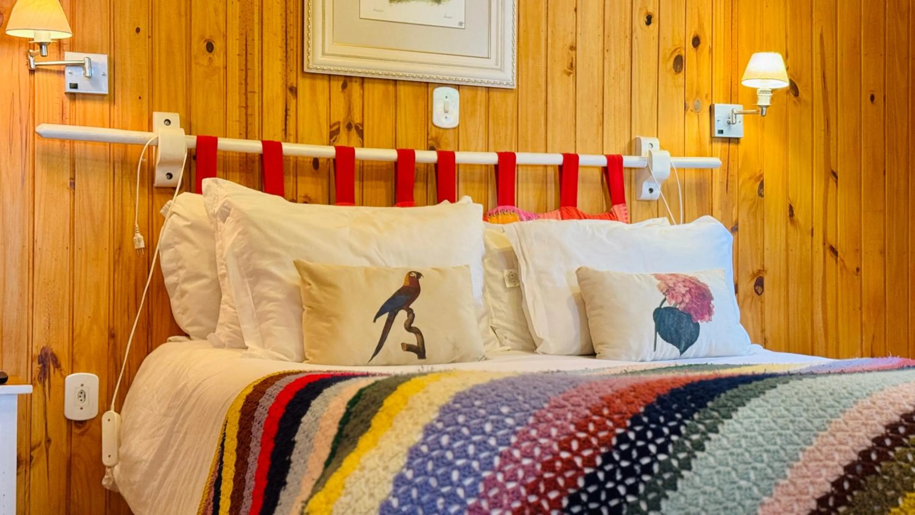 Bed in Pousada Villa D'Amore