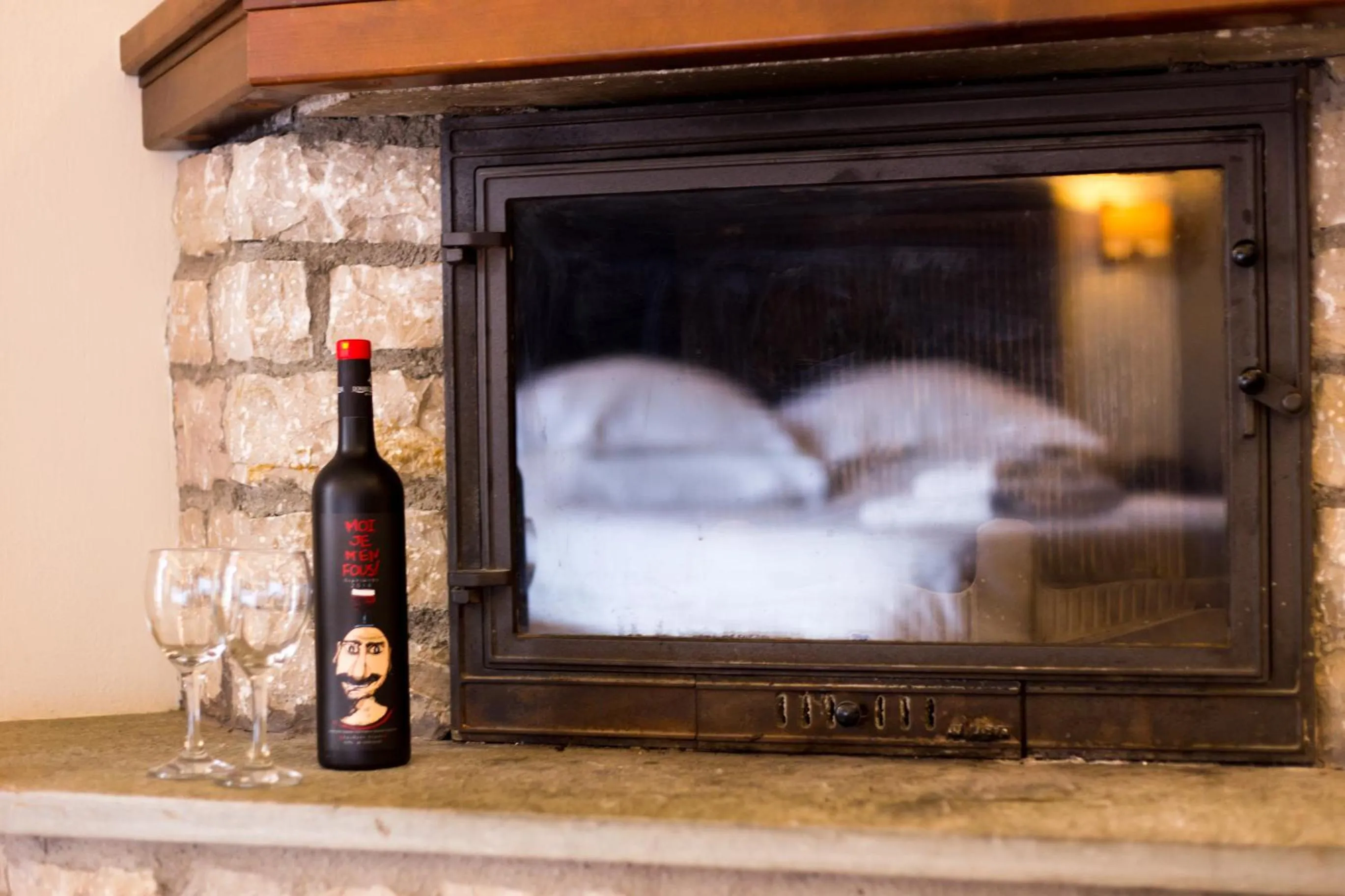 Seating area, Bed in Nevros Hotel Resort and Spa Limni Plastira