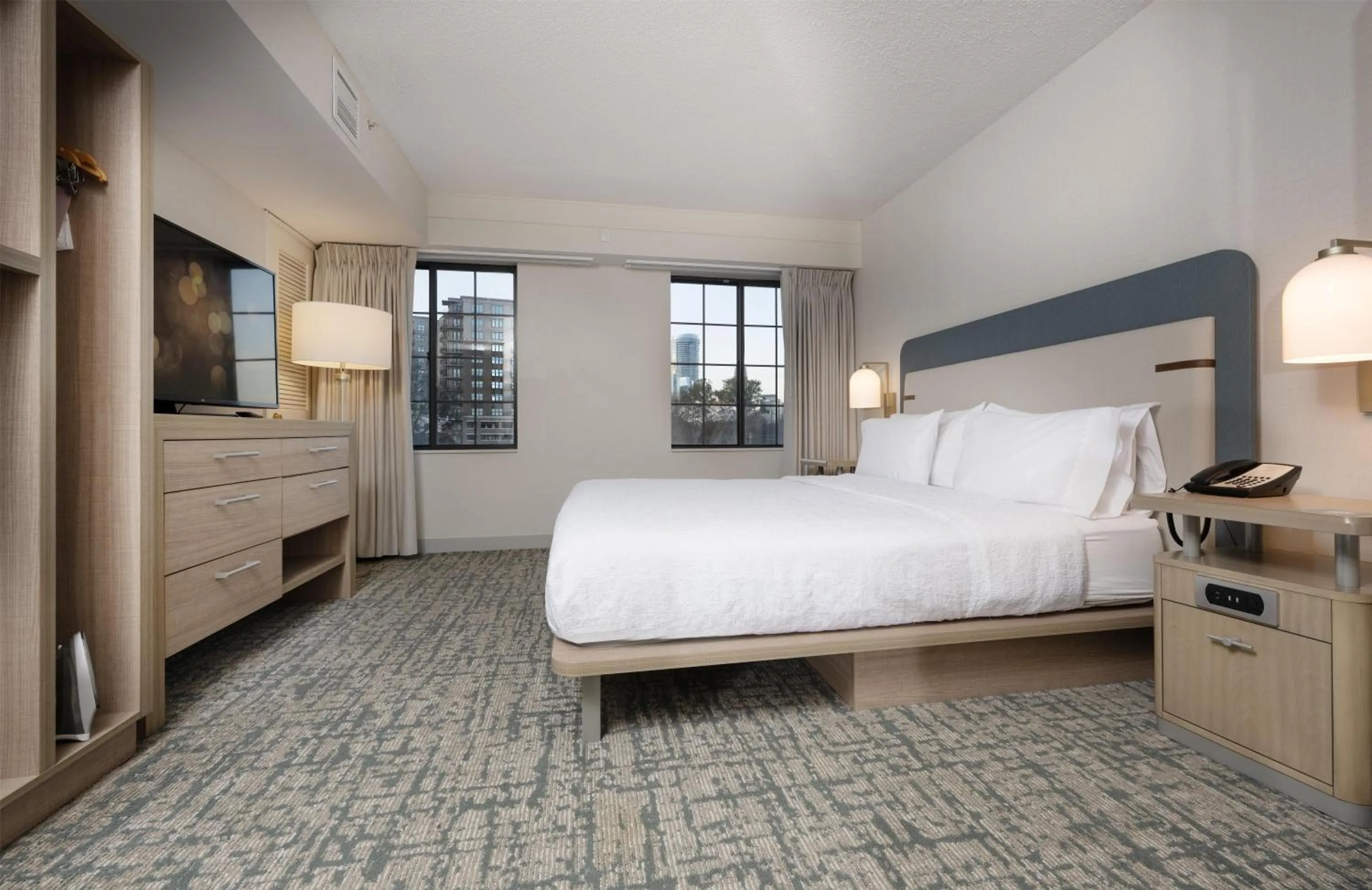 Bed in Homewood Suites by Hilton Atlanta Buckhead Pharr Road