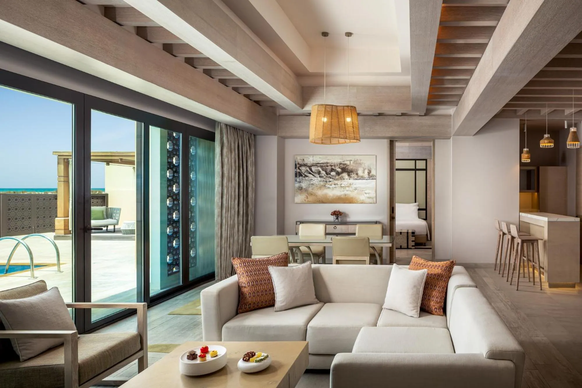 Living room in Saadiyat Rotana Resort and Villas