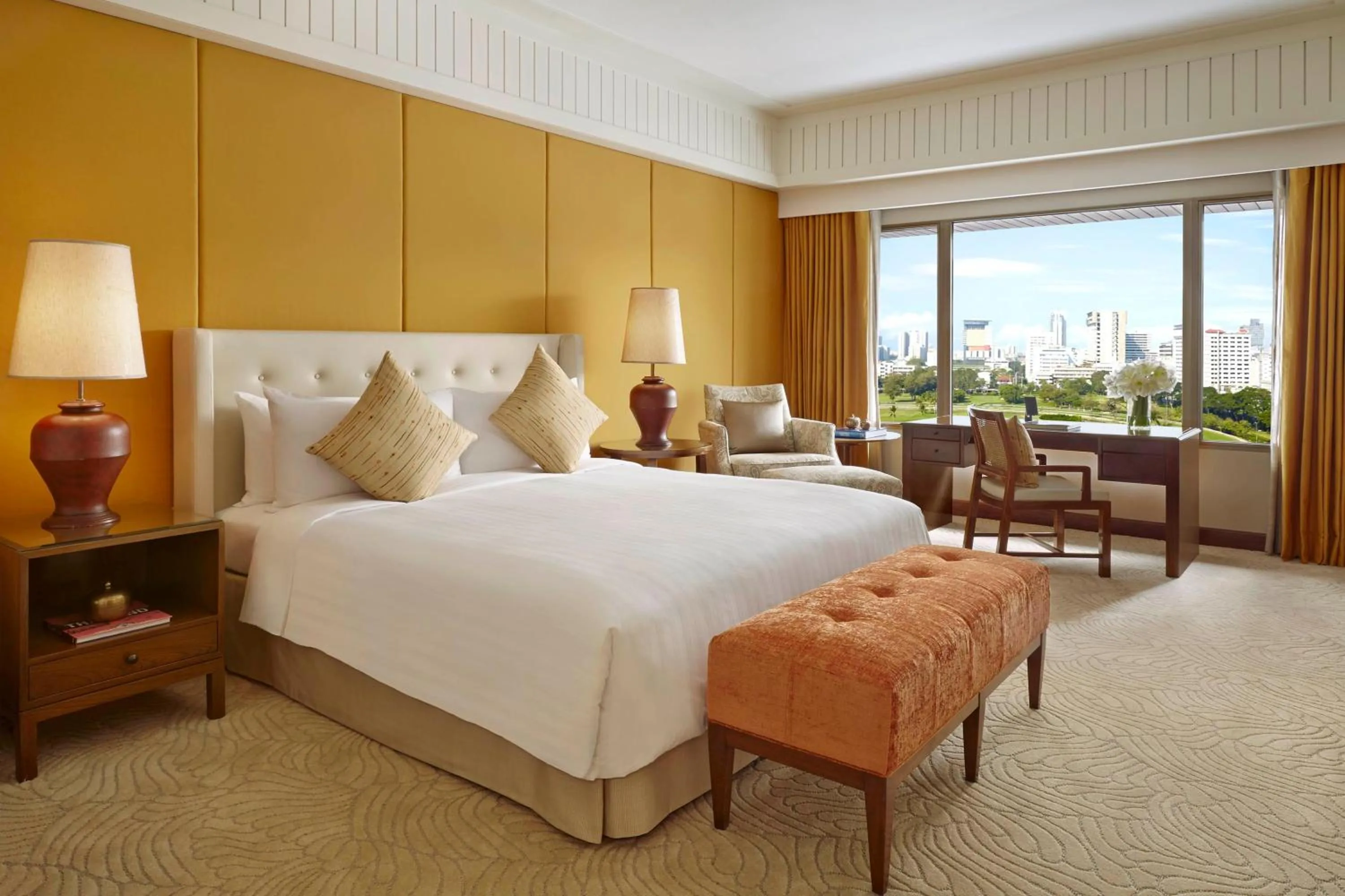 Bed in Anantara Siam Bangkok Hotel