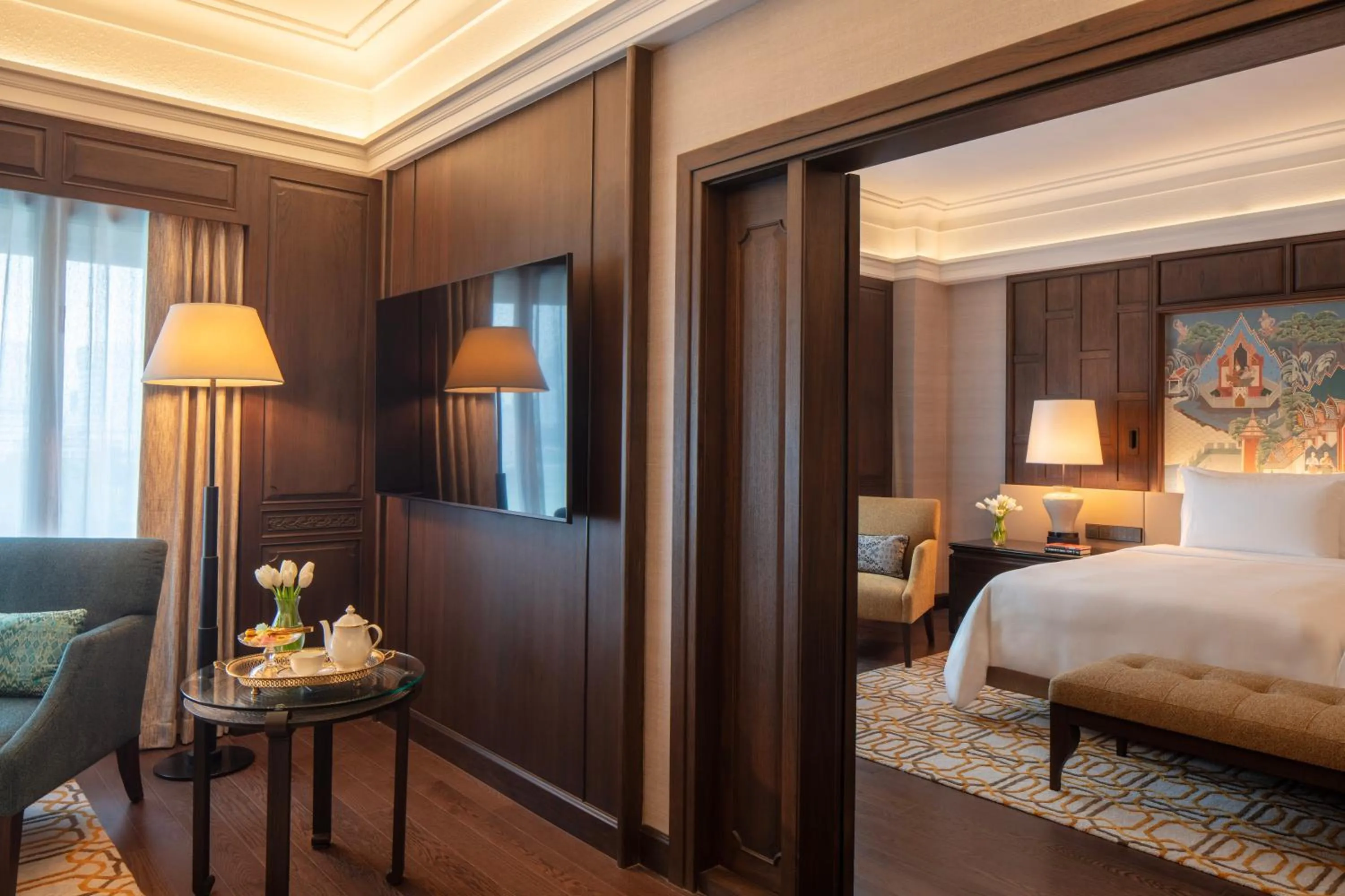 Bedroom, Bed in Anantara Siam Bangkok Hotel