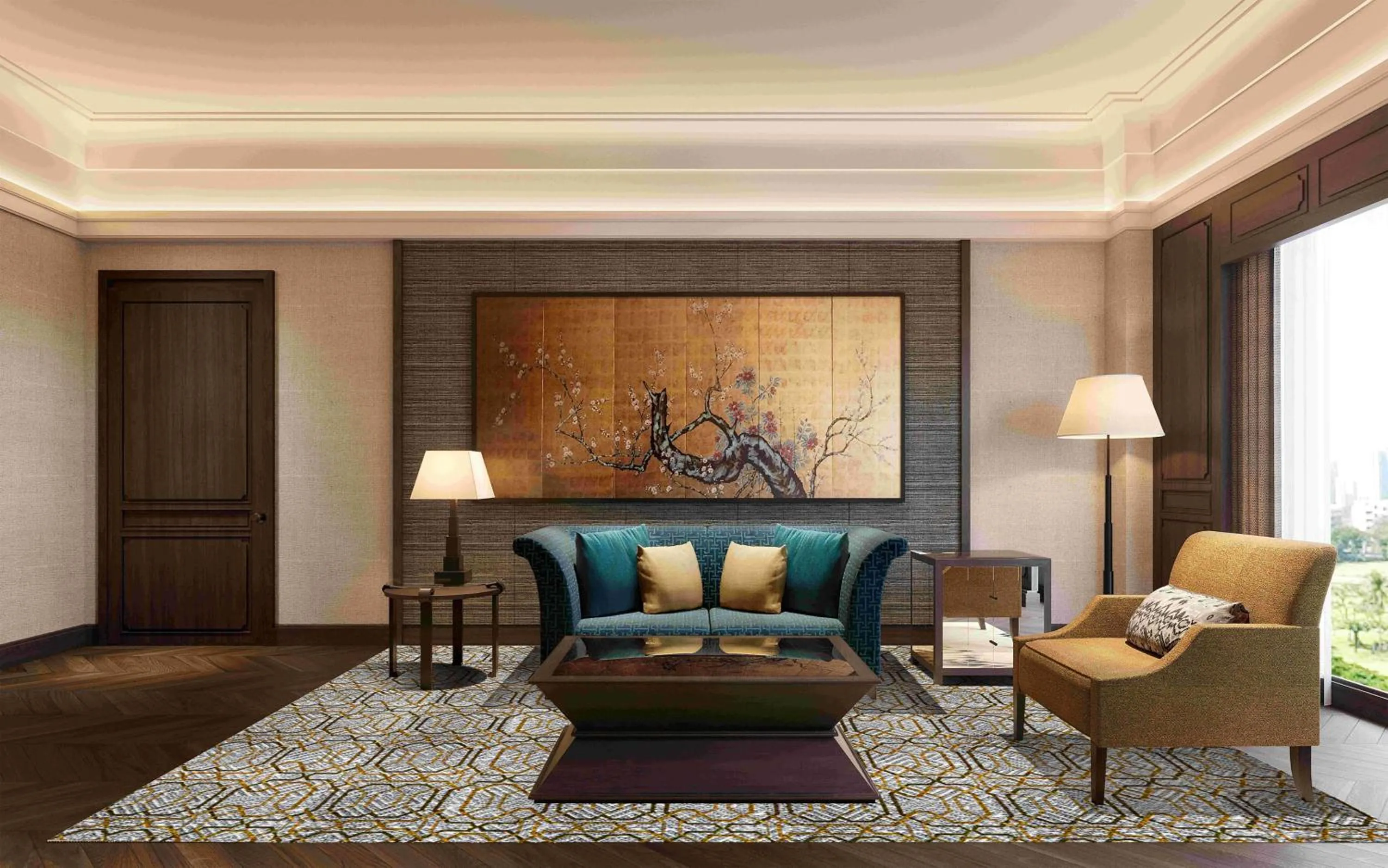 Bedroom in Anantara Siam Bangkok Hotel