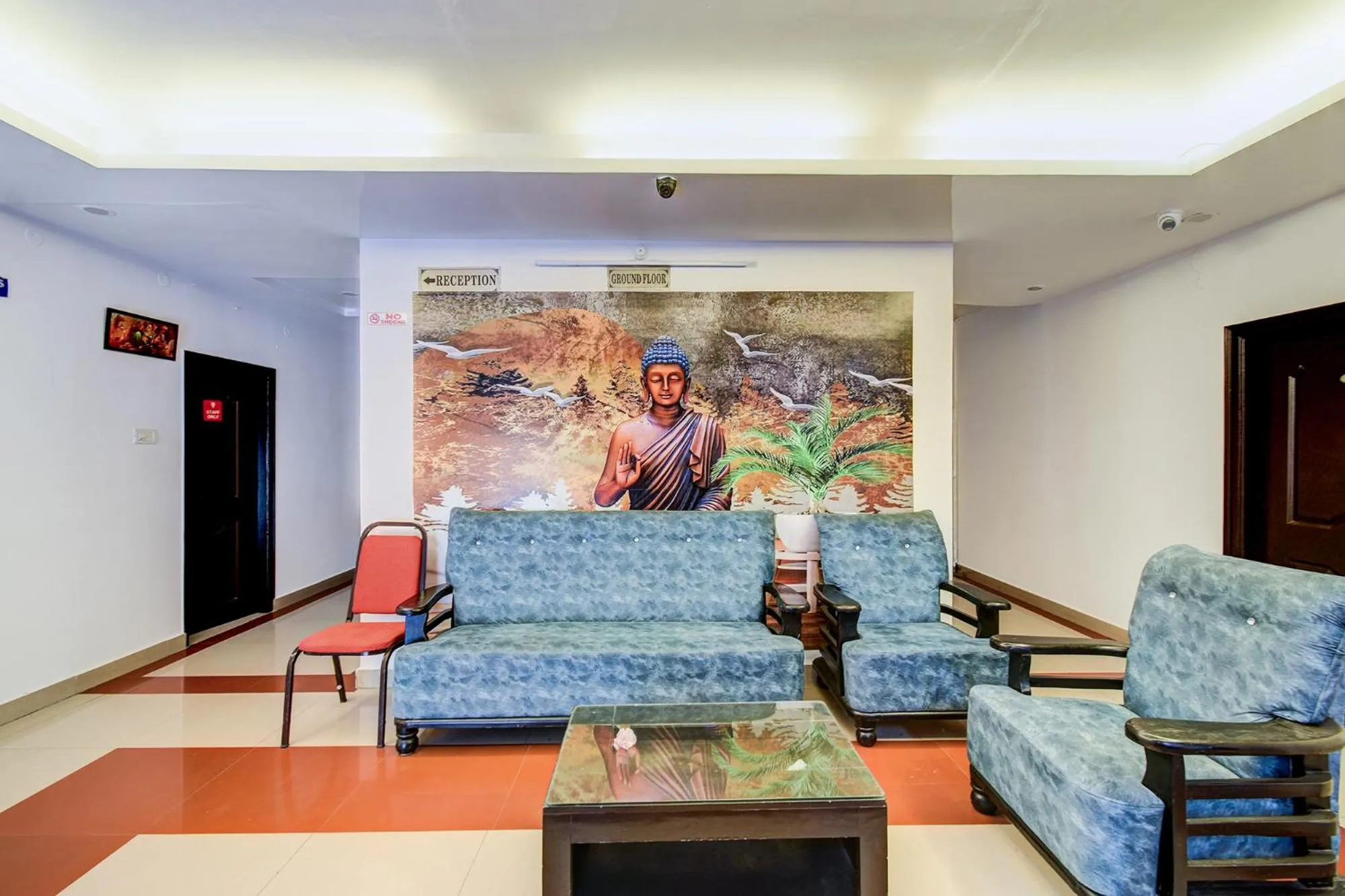 Seating area in FabHotel Pushpa Grand