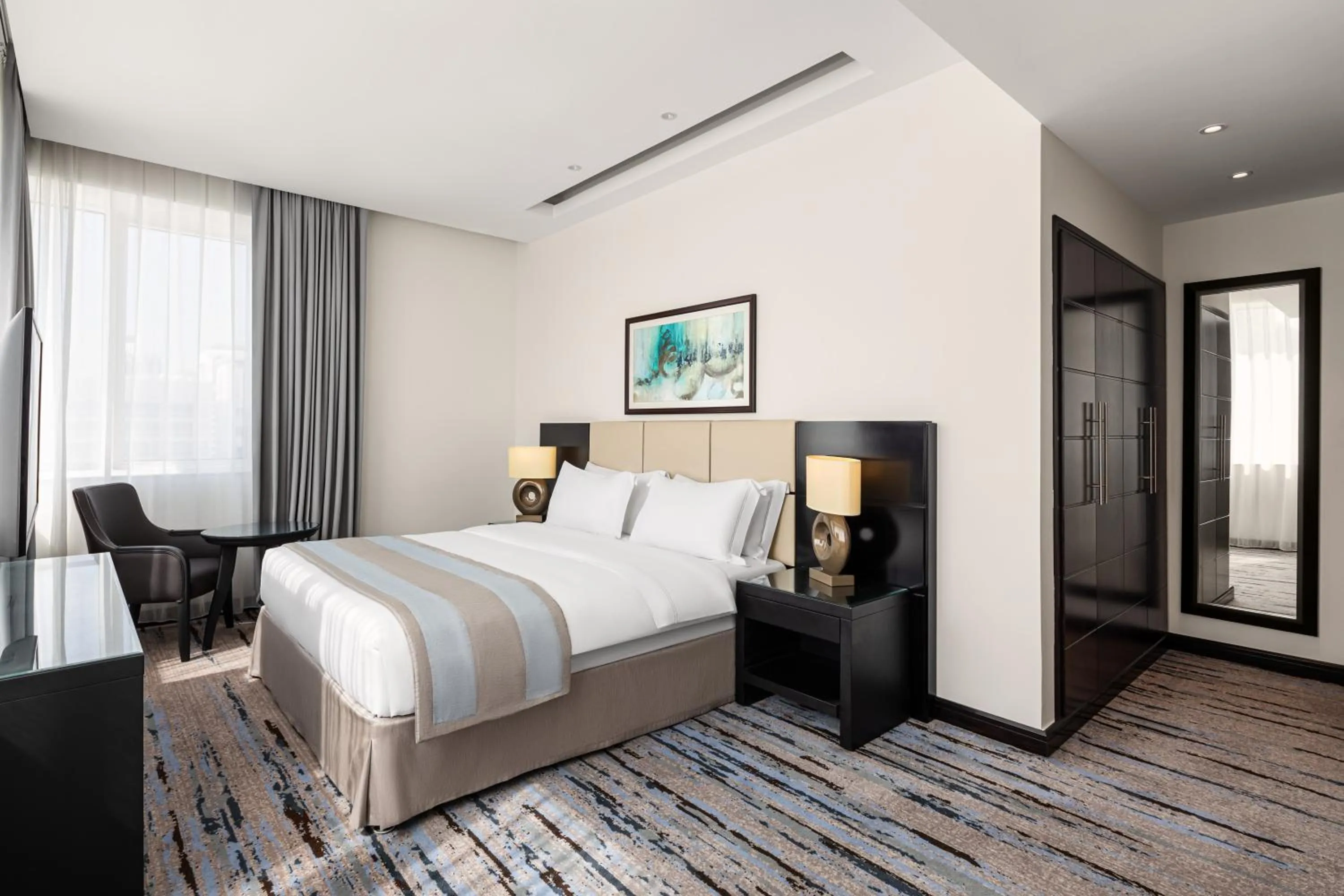 Bed in Cristal Hotel Abu Dhabi