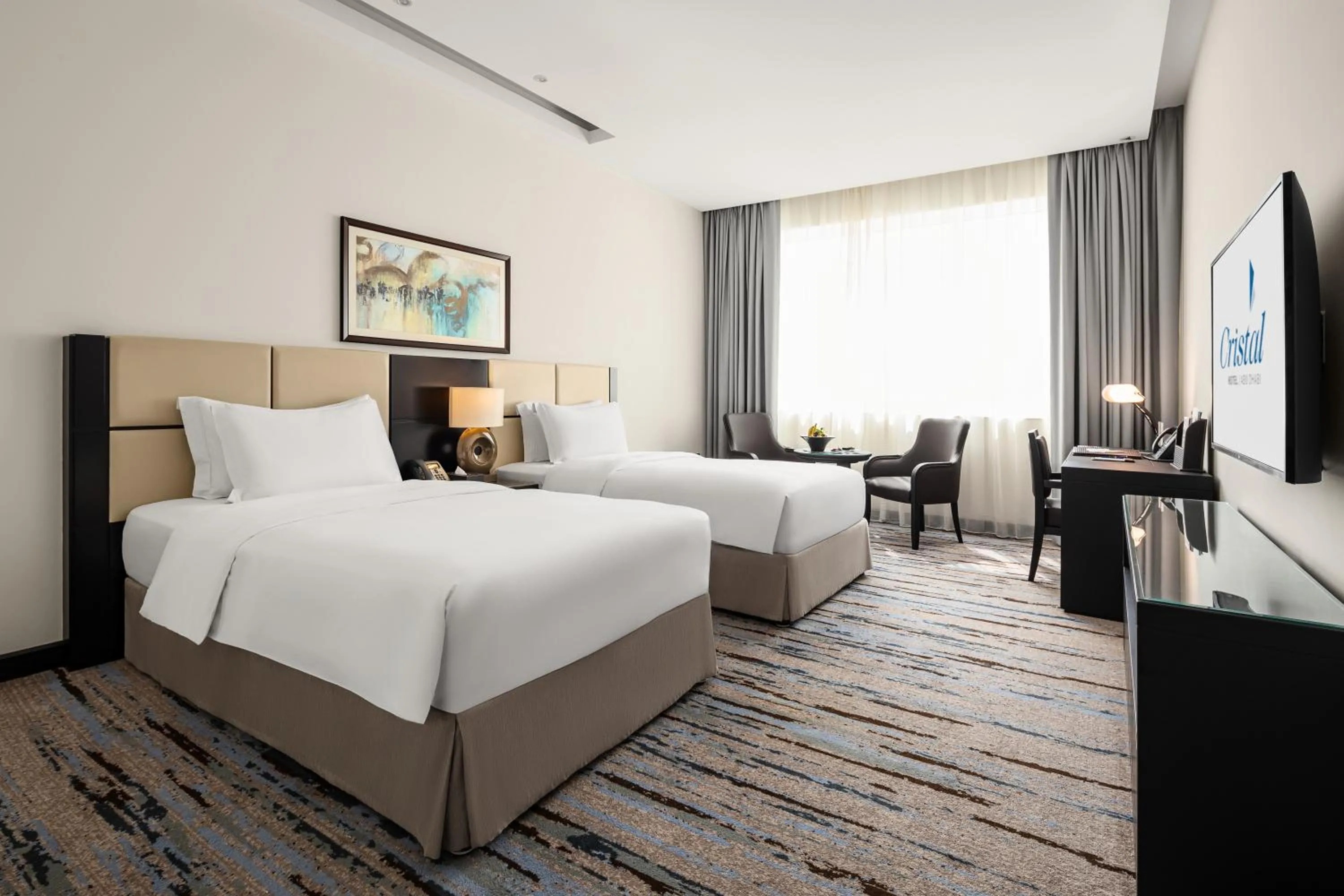 Bed in Cristal Hotel Abu Dhabi