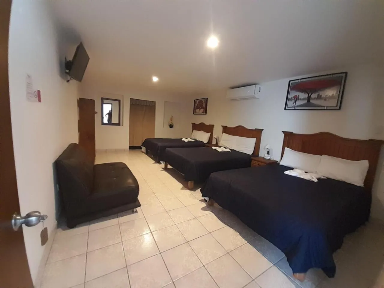 Bed in Hotel Purisima Concepción