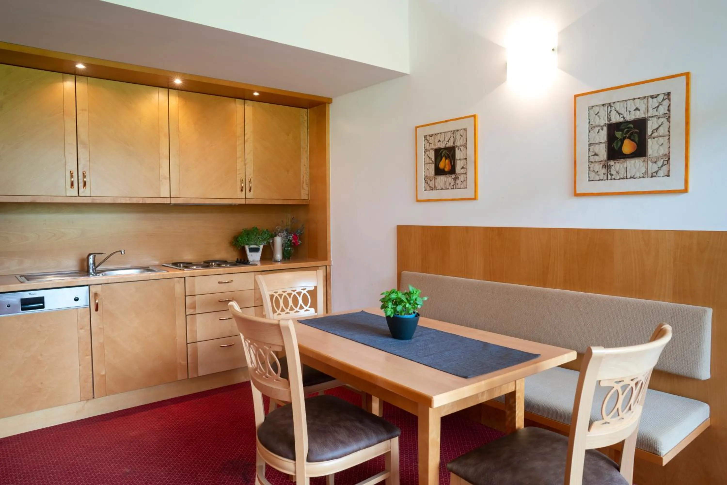 Kitchen or kitchenette in Aparthotel Schindlhaus/Alpin