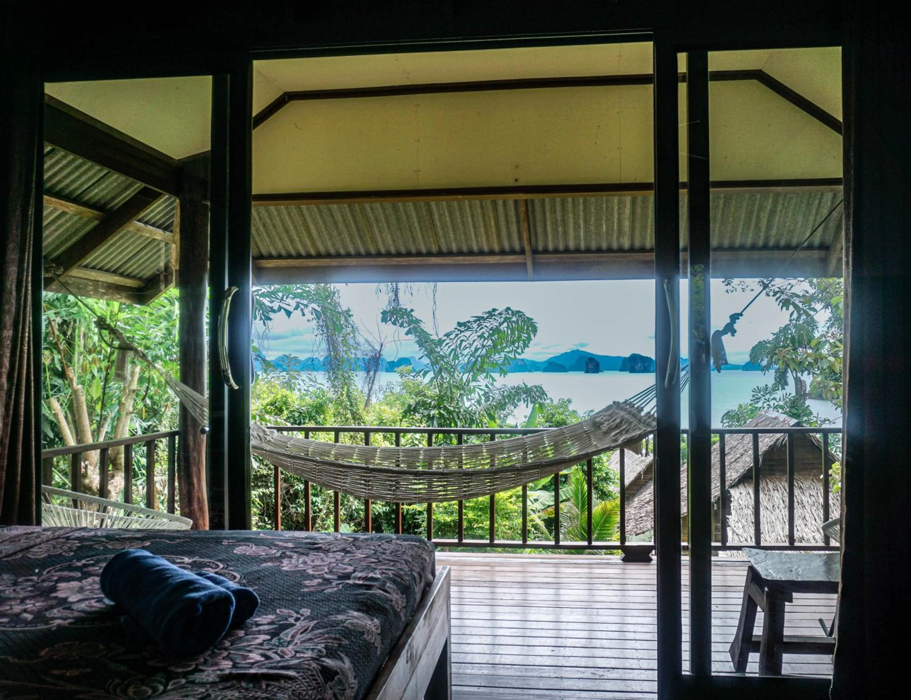 Natural landscape, Bed in Tha Khao Bay View Bungalow