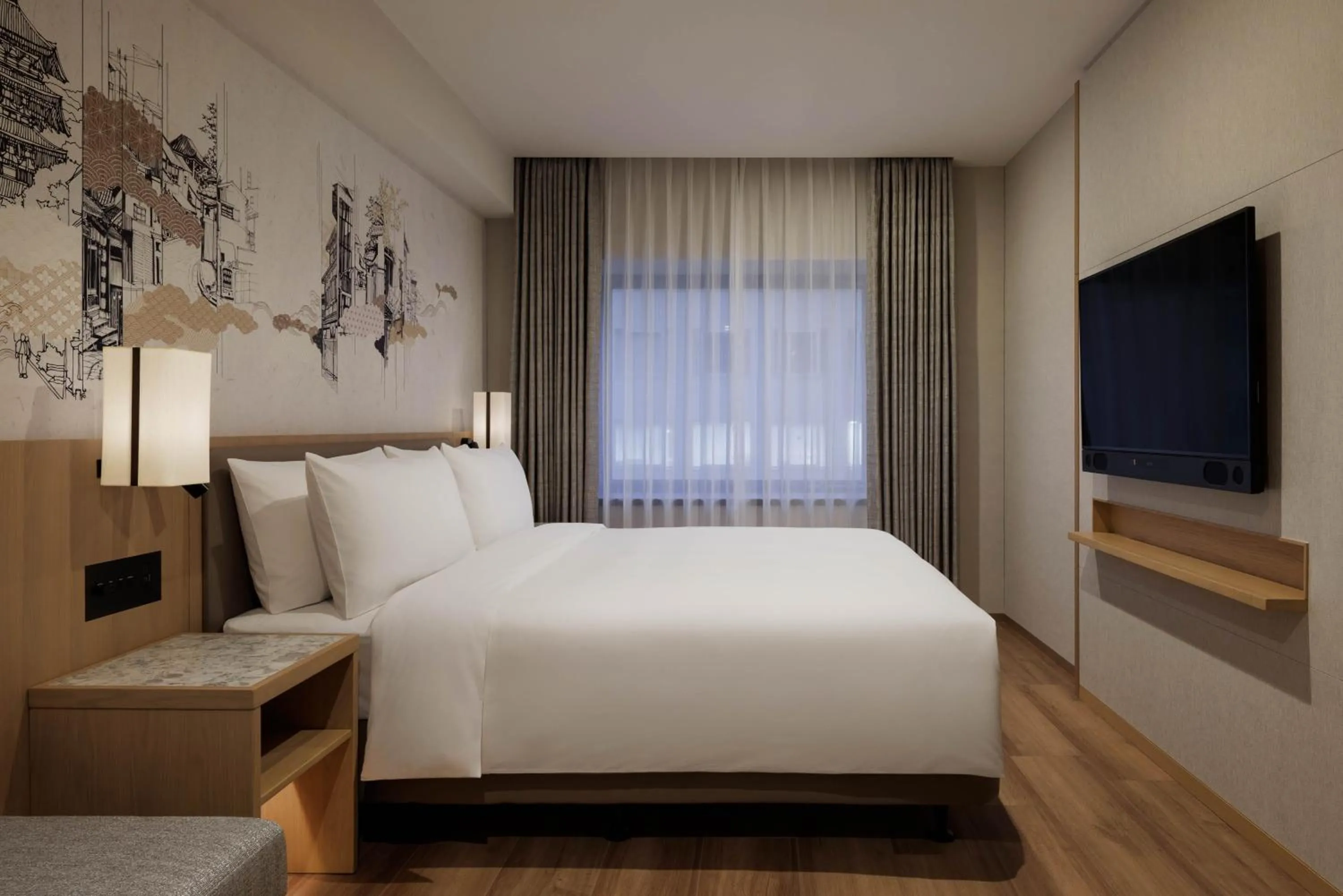 Bed in Courtyard by Marriott Kyoto Shijo Karasuma