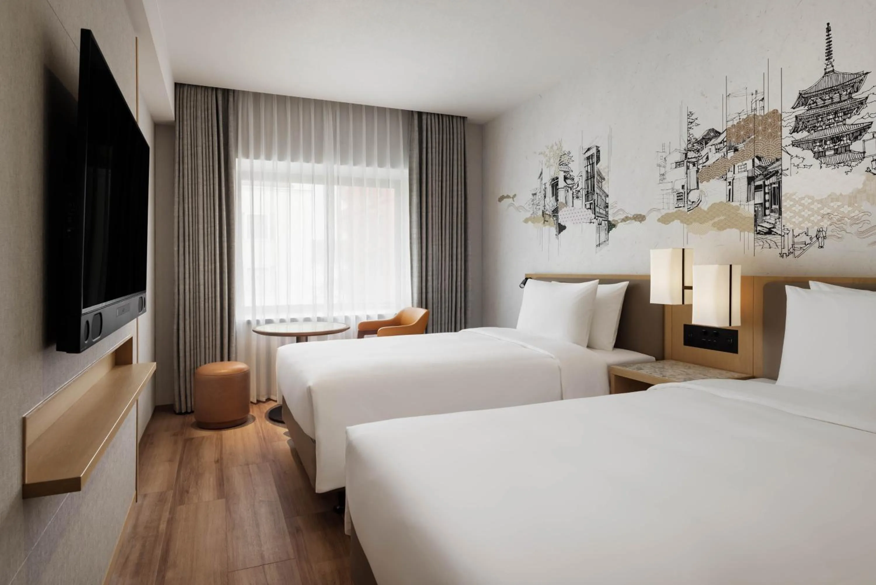 Bed in Courtyard by Marriott Kyoto Shijo Karasuma