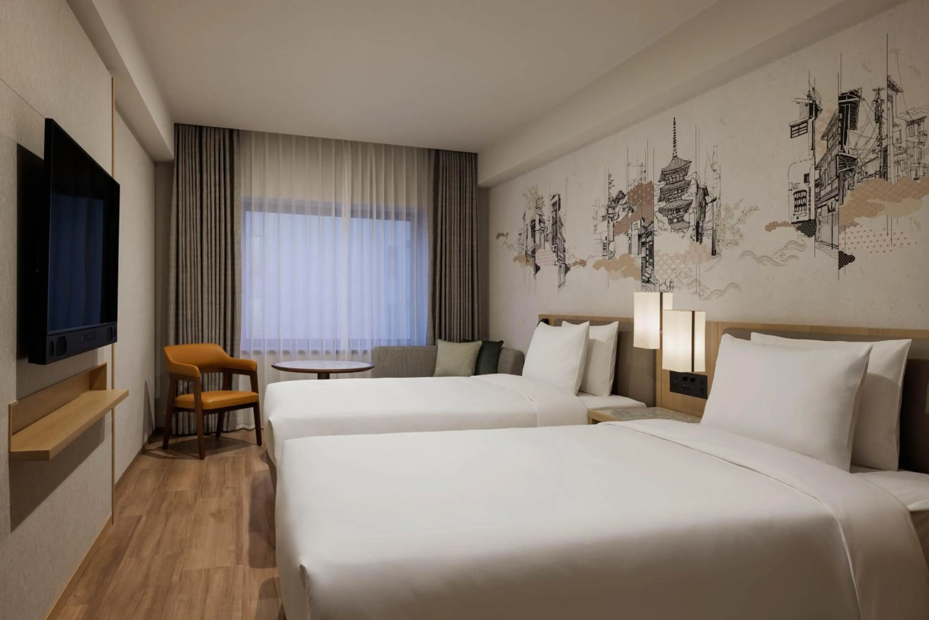 Bed in Courtyard by Marriott Kyoto Shijo Karasuma