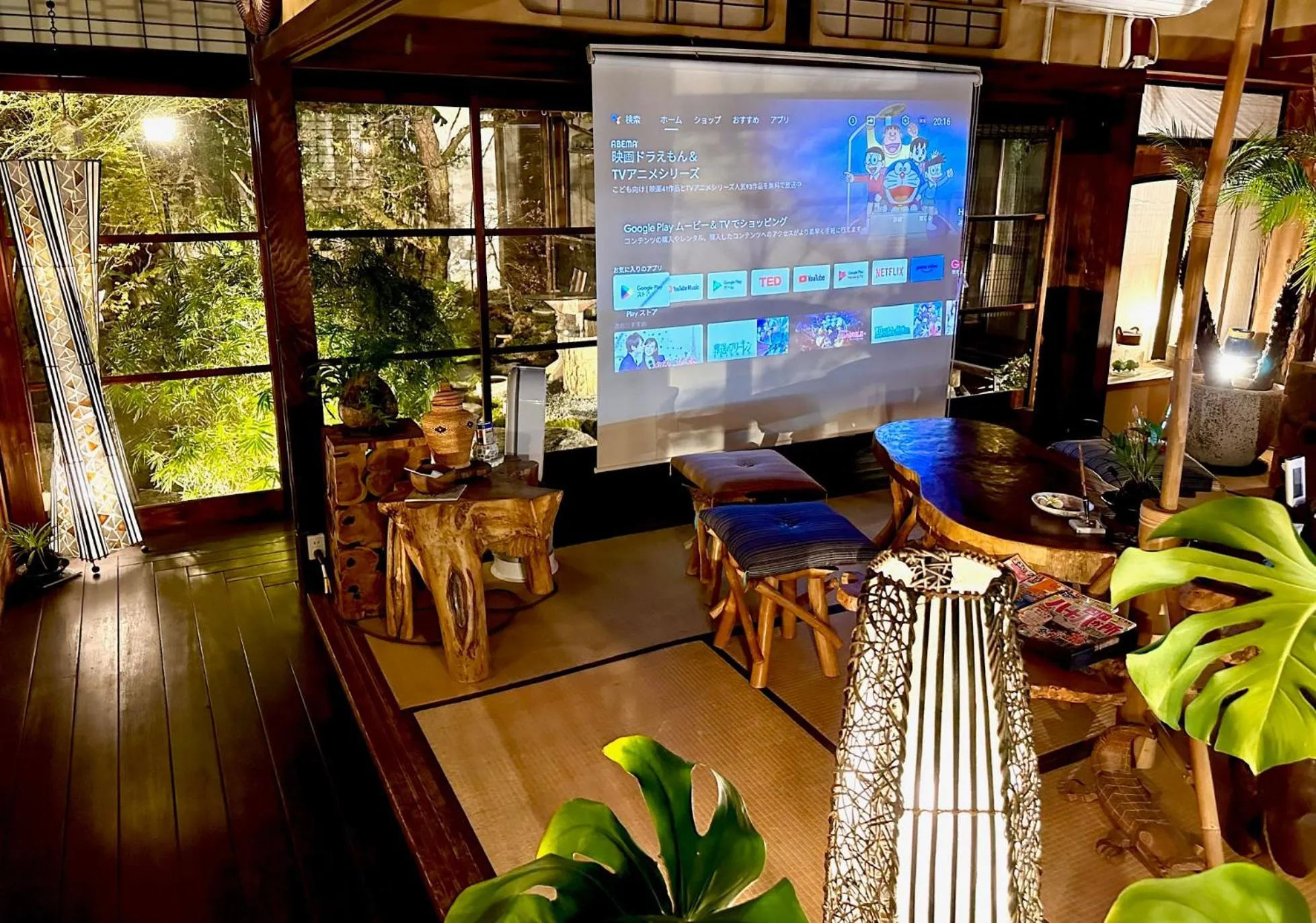 Living room in Kominka Mitsuhama Ryokan
