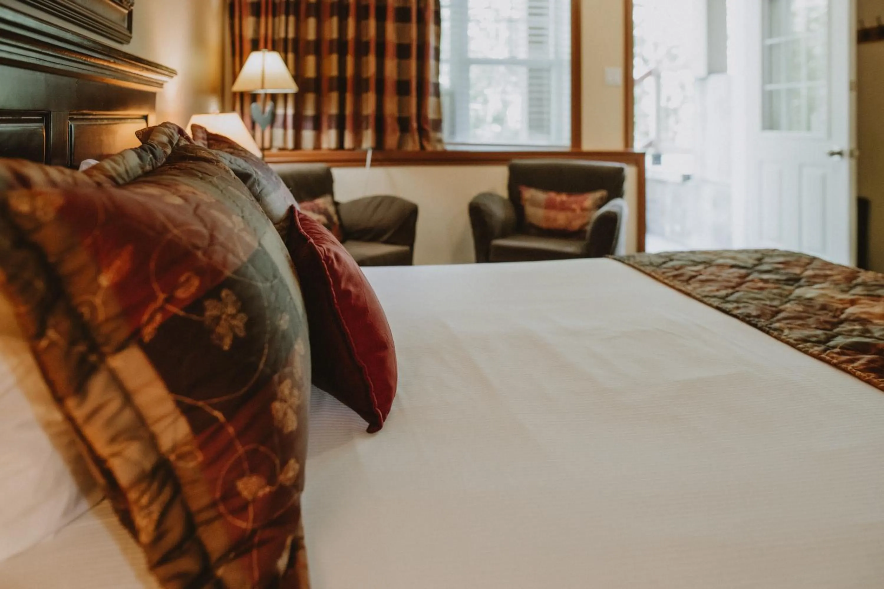 Bed in Auberge du Lac Morency