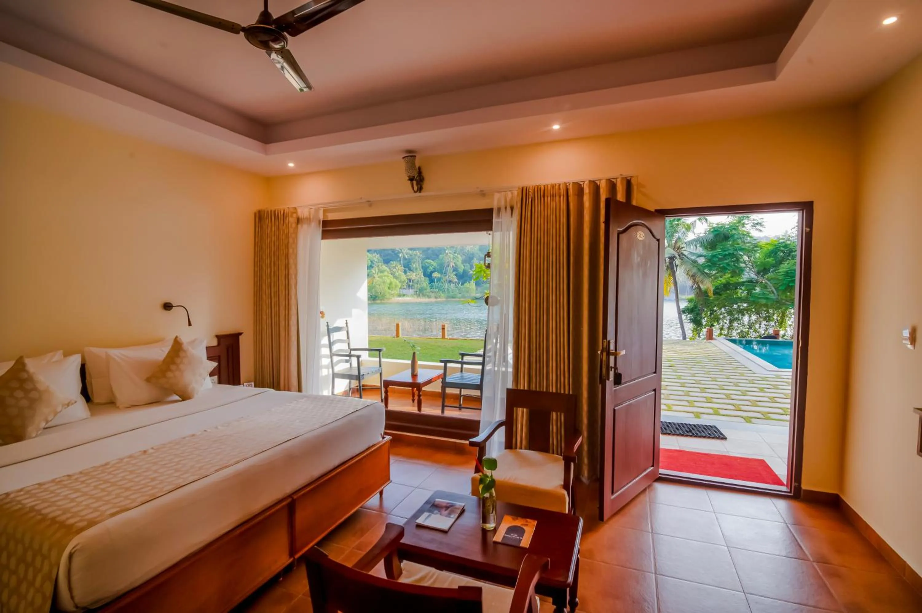 Bedroom, Bed in Fragrant Nature Backwater Resort & Ayurveda Spa Kollam