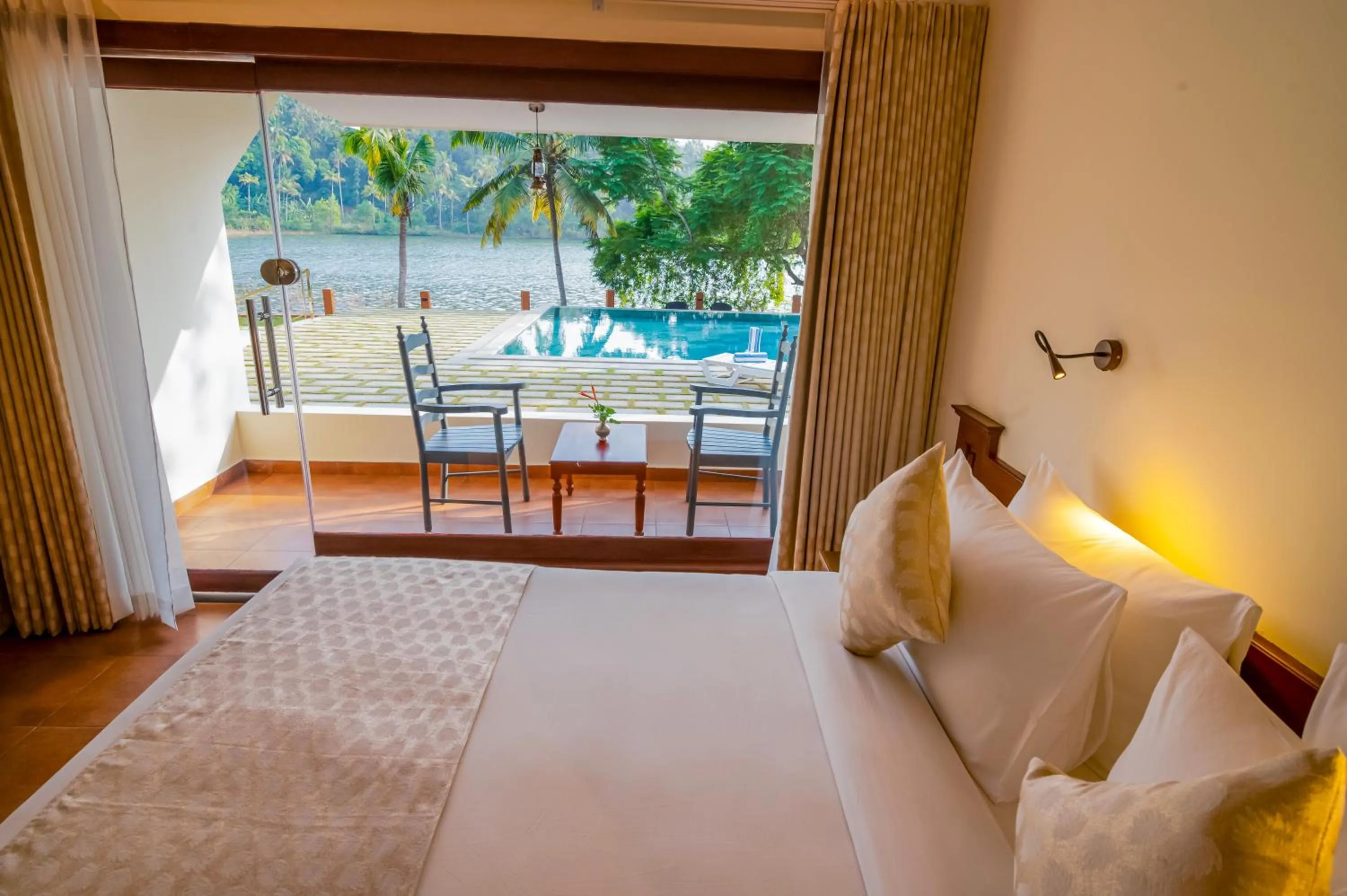 Bedroom, Bed in Fragrant Nature Backwater Resort & Ayurveda Spa Kollam