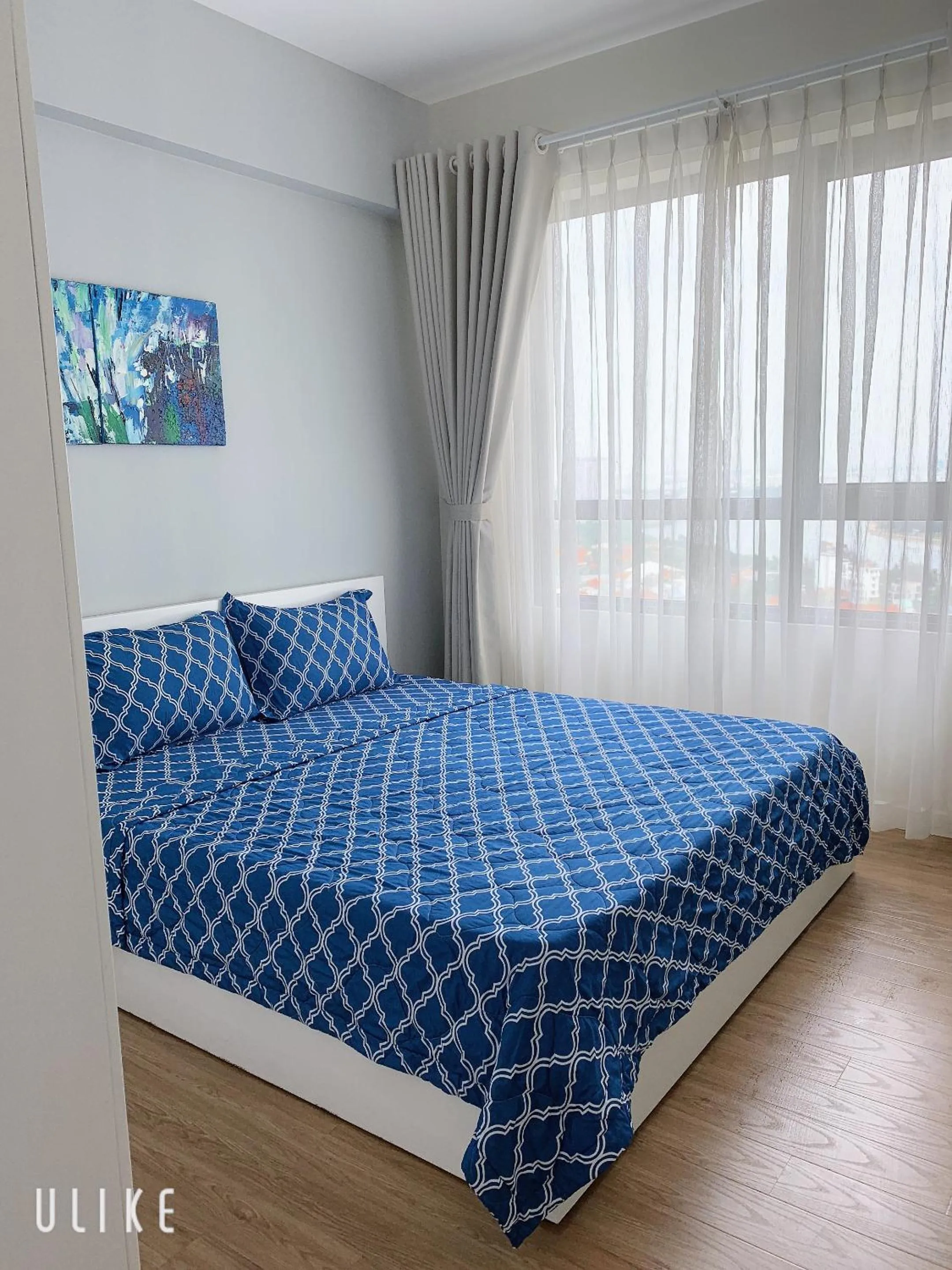 Bed in MRT Apartment In Masteri Thao Dien