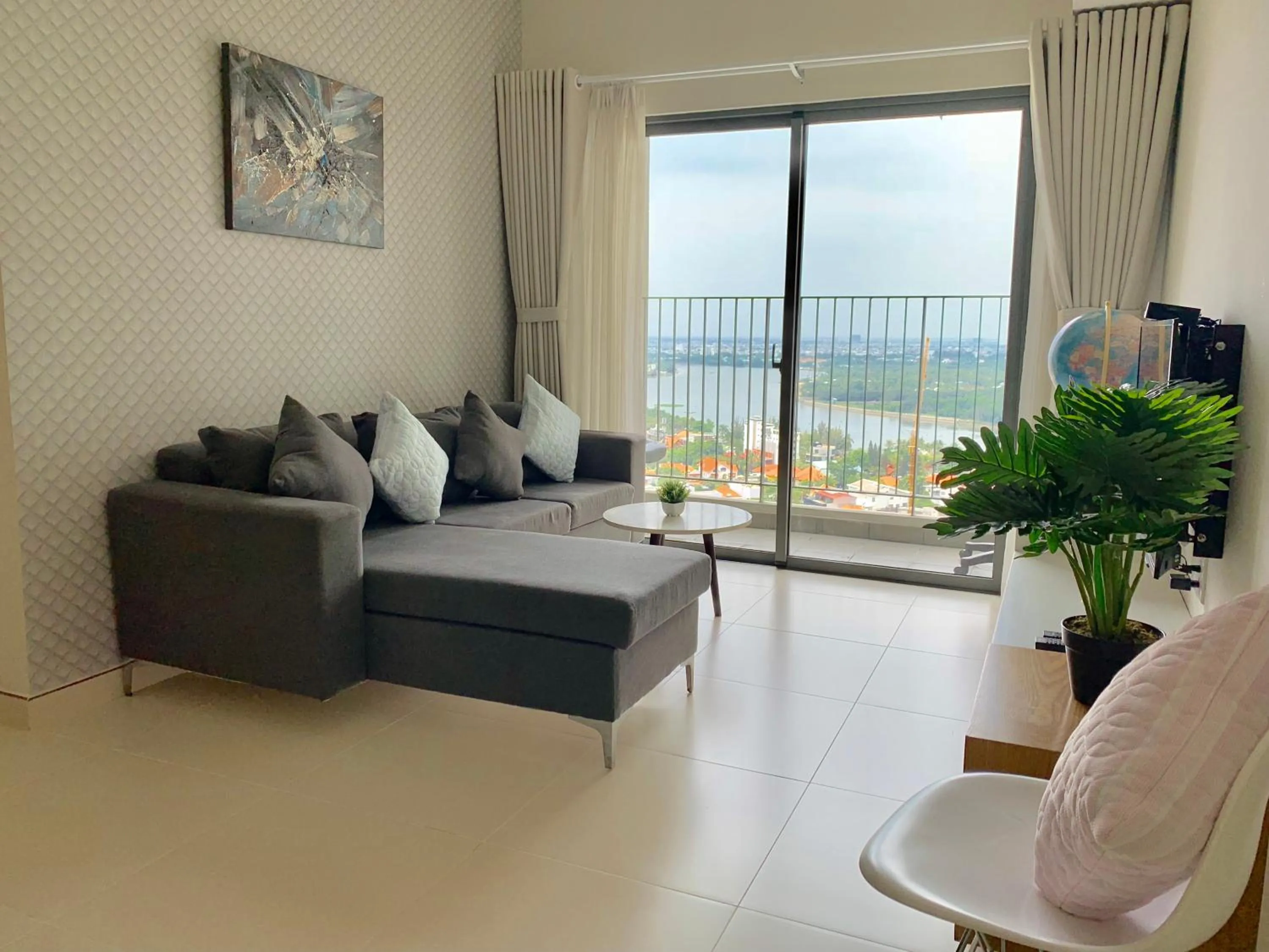 Bed in MRT Apartment In Masteri Thao Dien