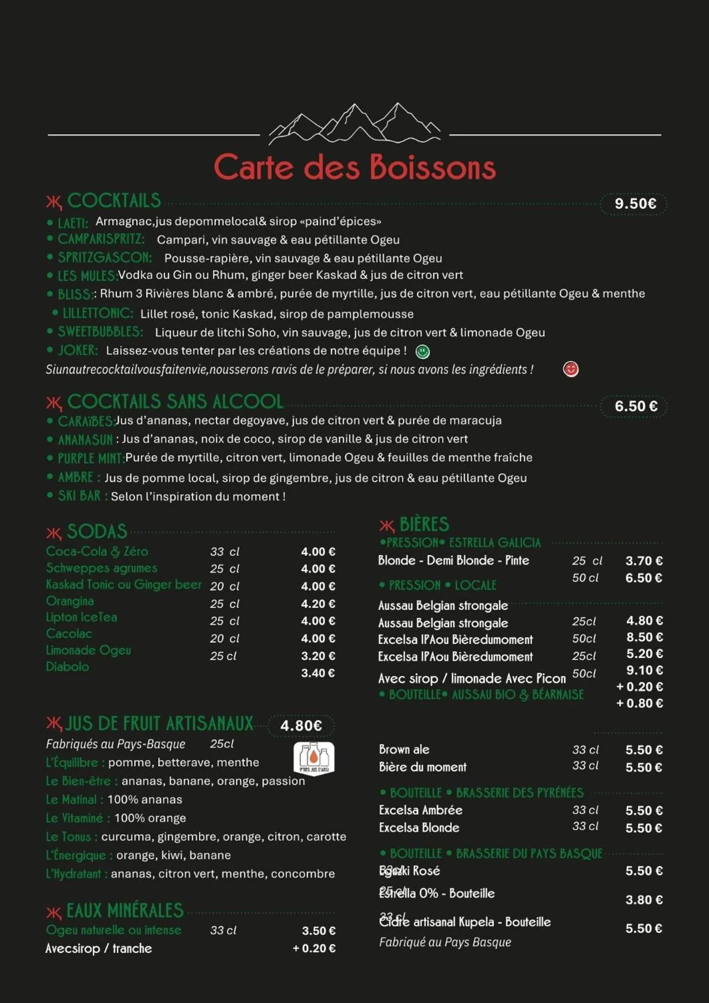 Drinks in Hôtel Le Bois Joli