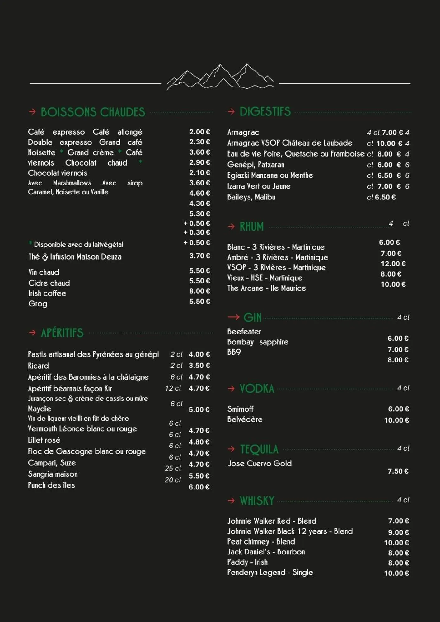 Drinks in Hôtel Le Bois Joli