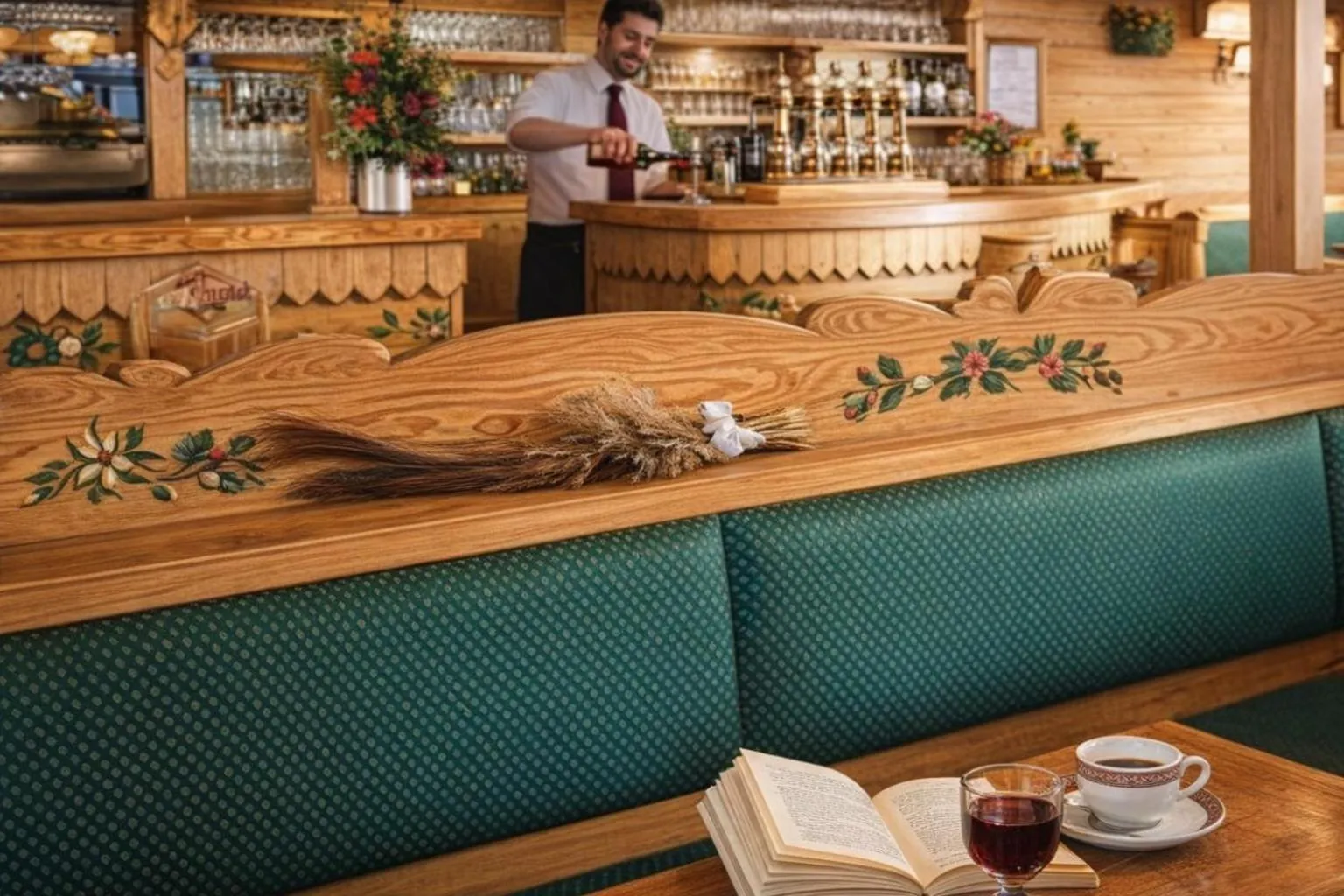 Lounge or bar in Hôtel Le Bois Joli