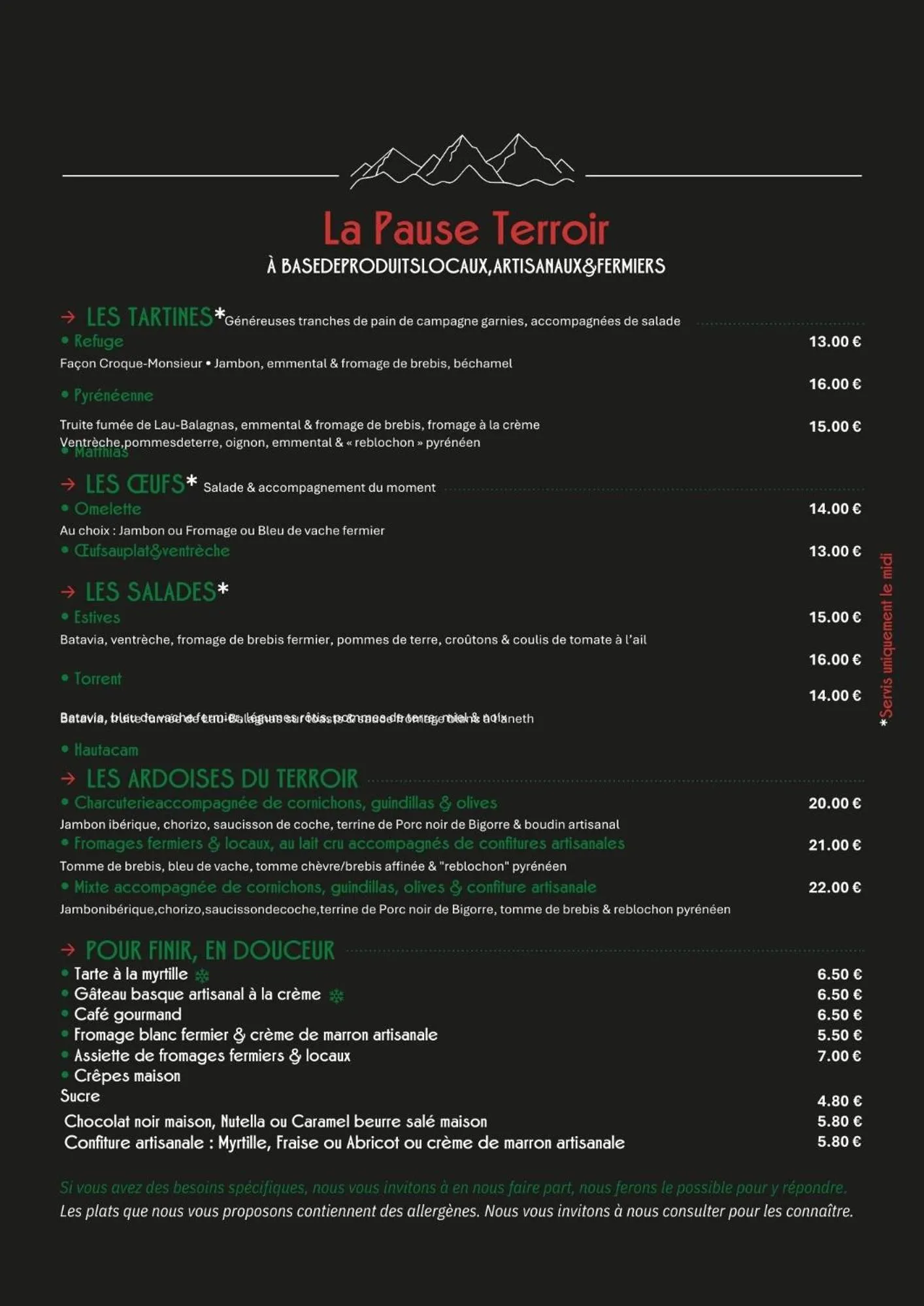 Restaurant/places to eat in Hôtel Le Bois Joli