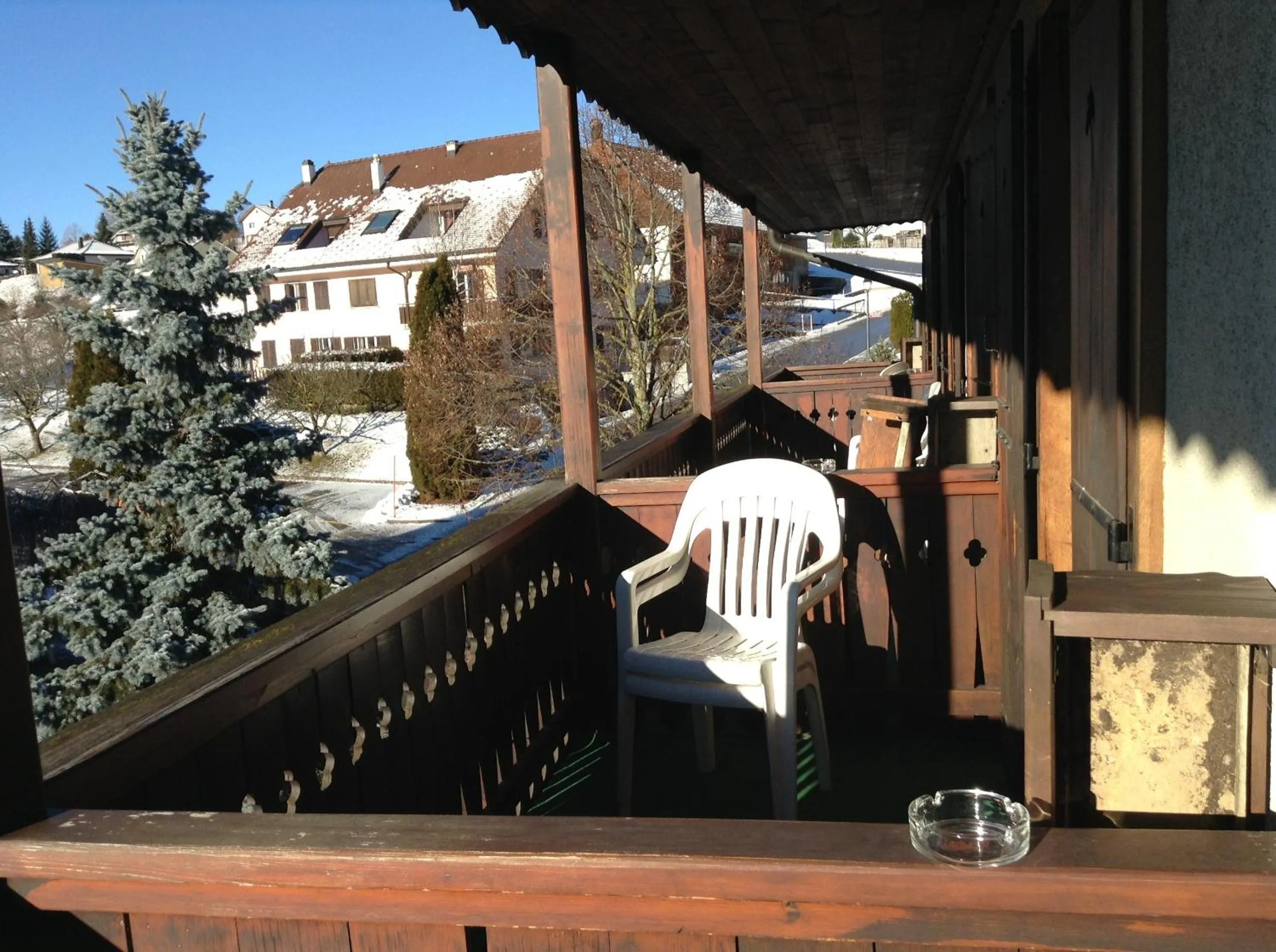 Balcony/Terrace in Hôtel Restaurant le Gruyérien