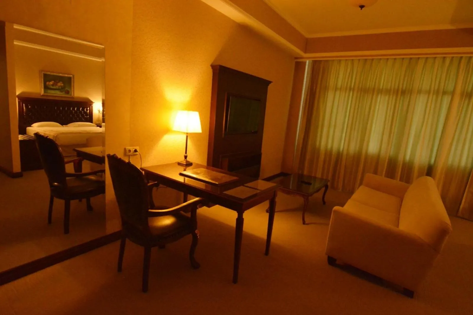 Seating area, Bed in Hotel Monec