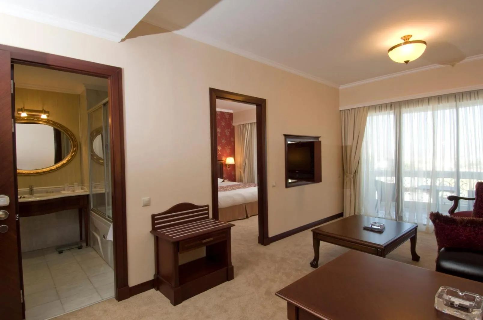 Seating area, Bed in Hotel Monec