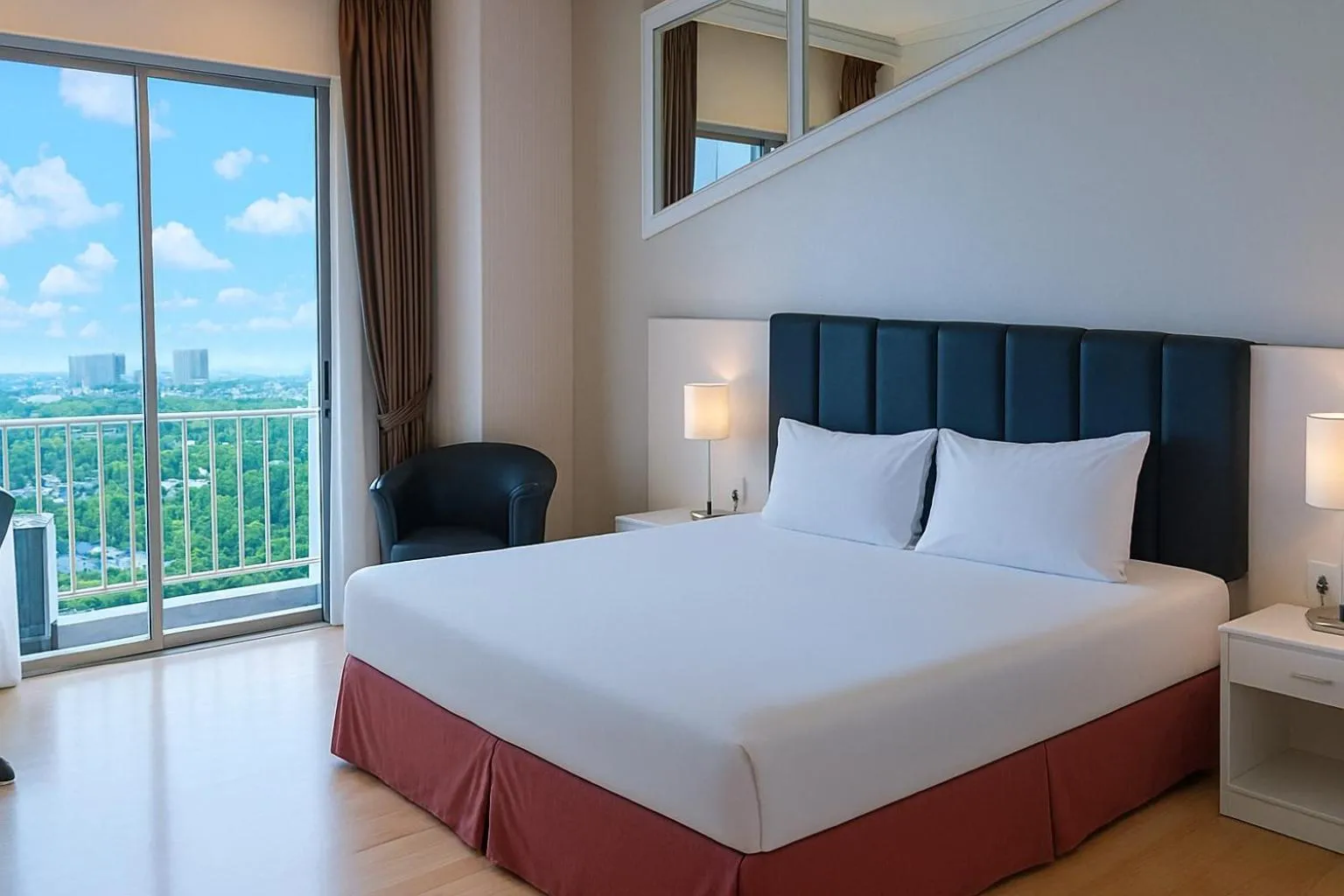 Bed in The Grantage Hotel & Sky Lounge