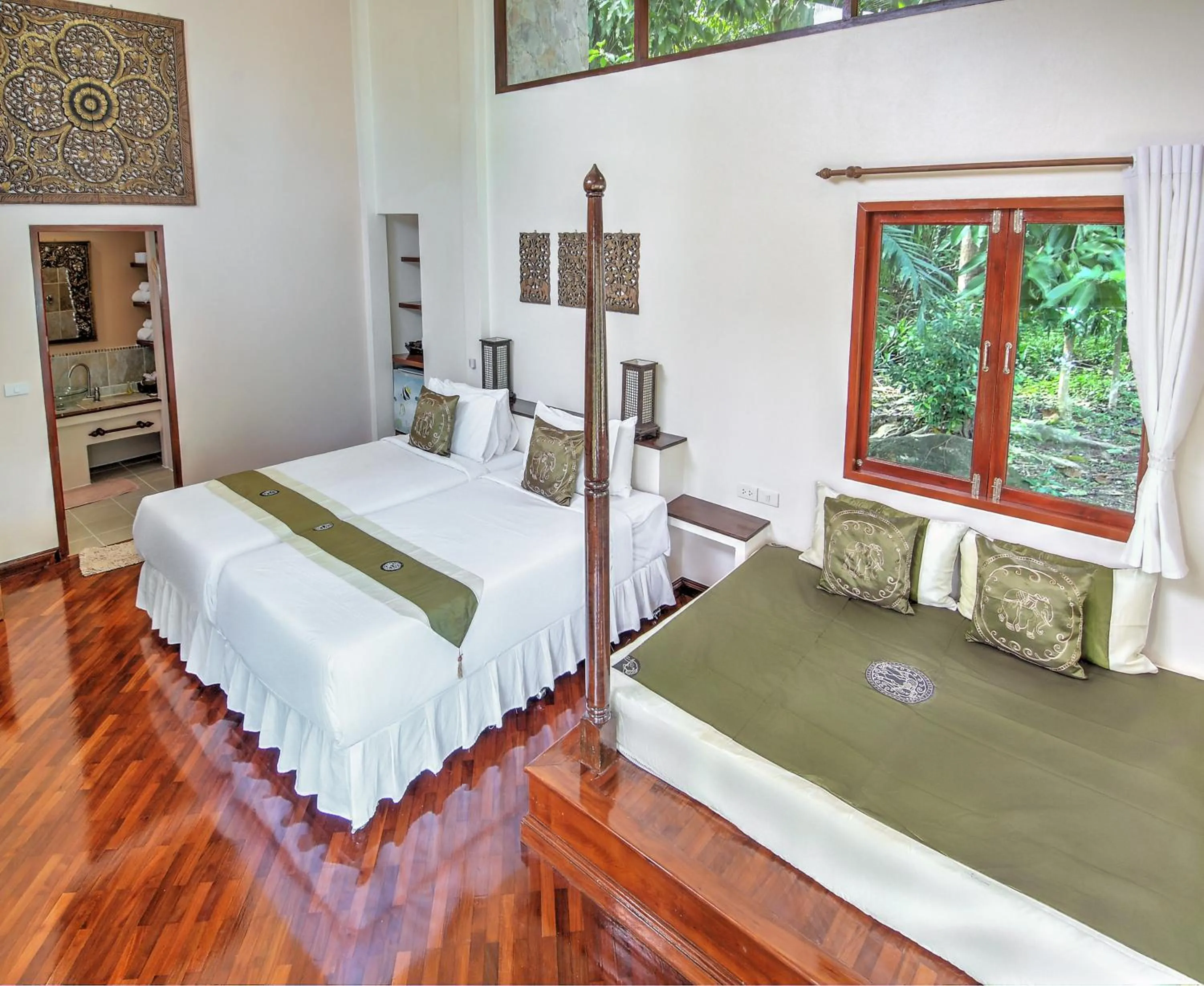 Bed in Khanom Hill Resort