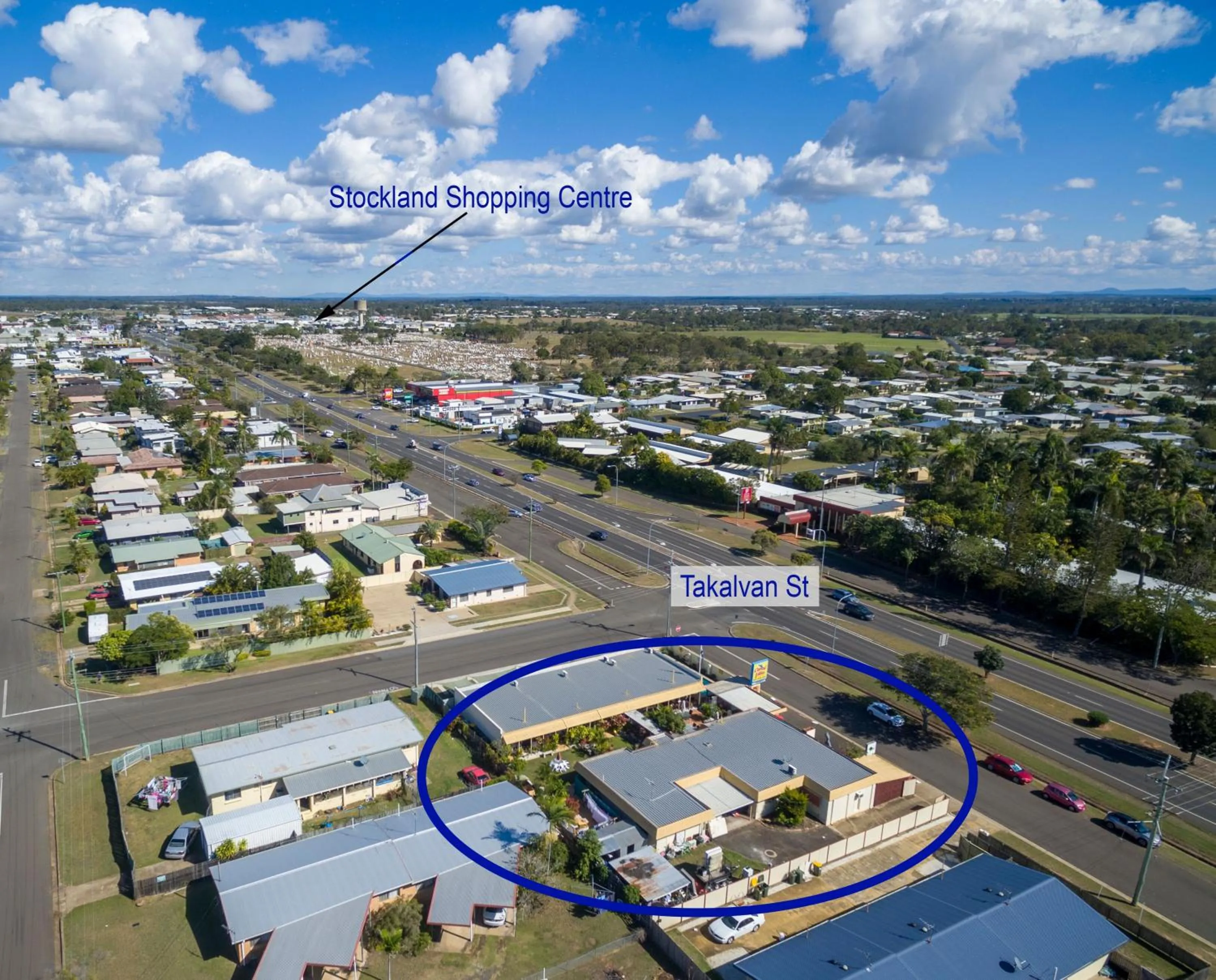 Bird's eye view in Bundaberg Coral Villa Motor Inn