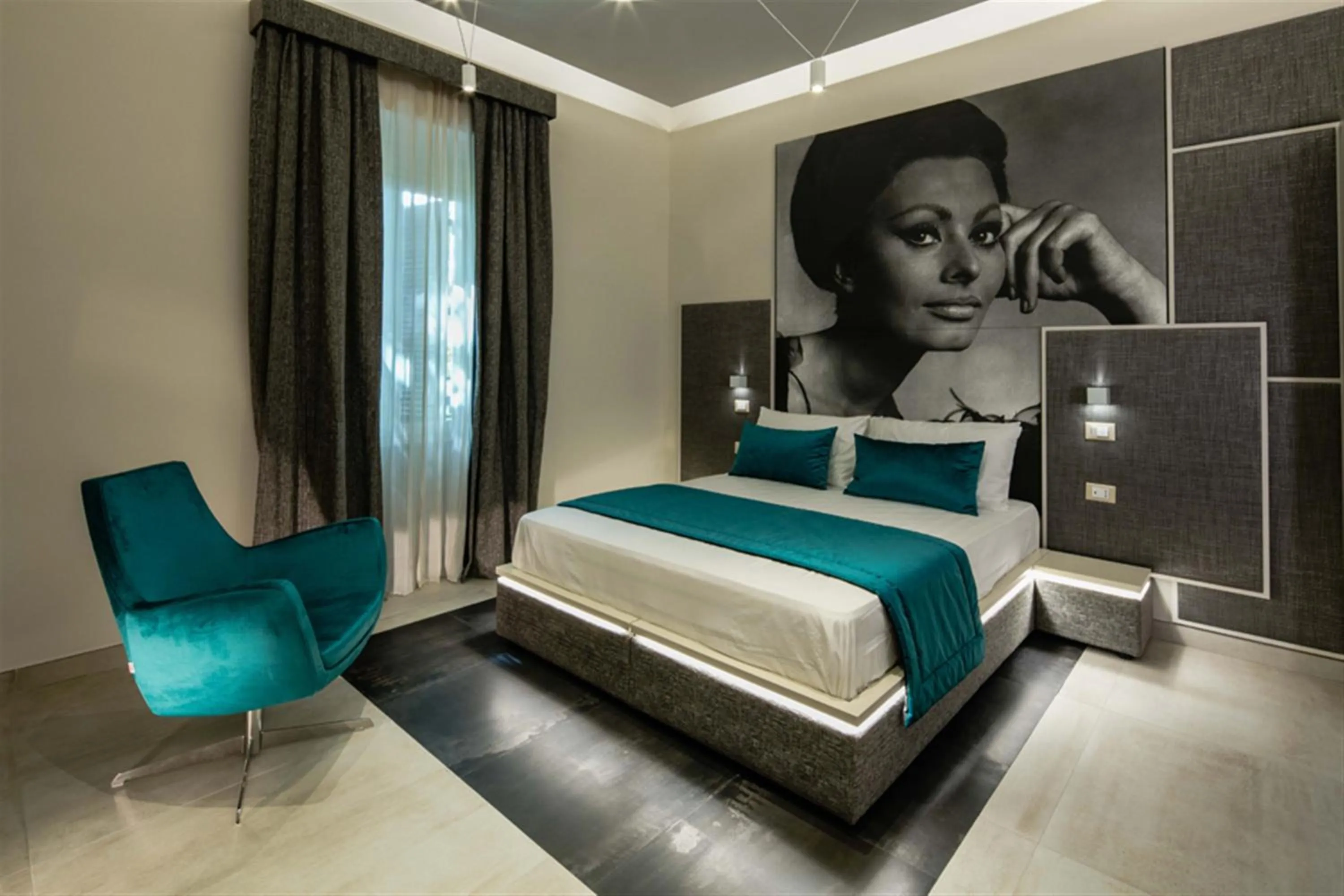 Bedroom, Bed in Via Veneto Luxury Suites