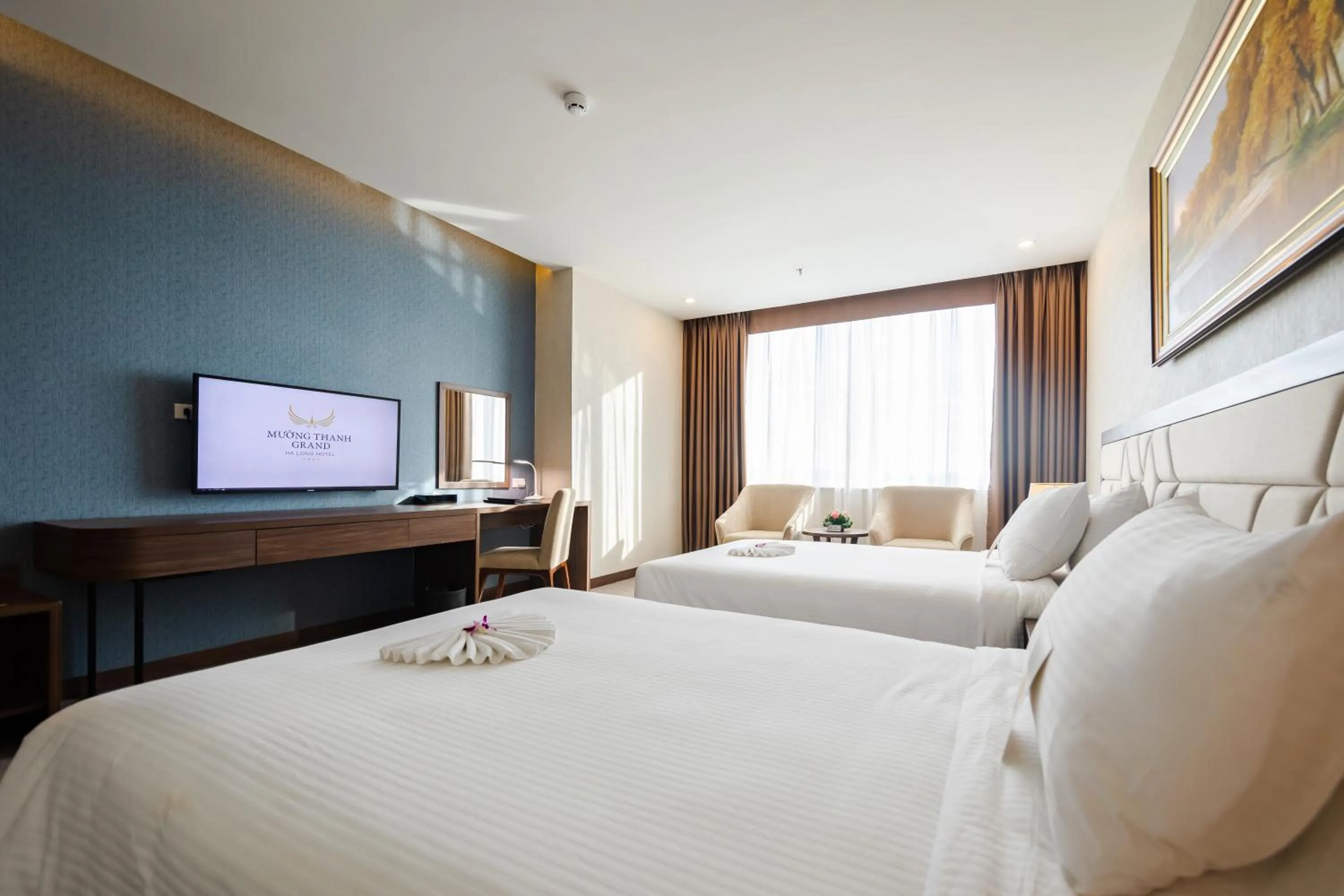 Bed in Muong Thanh Grand Ha Long Hotel